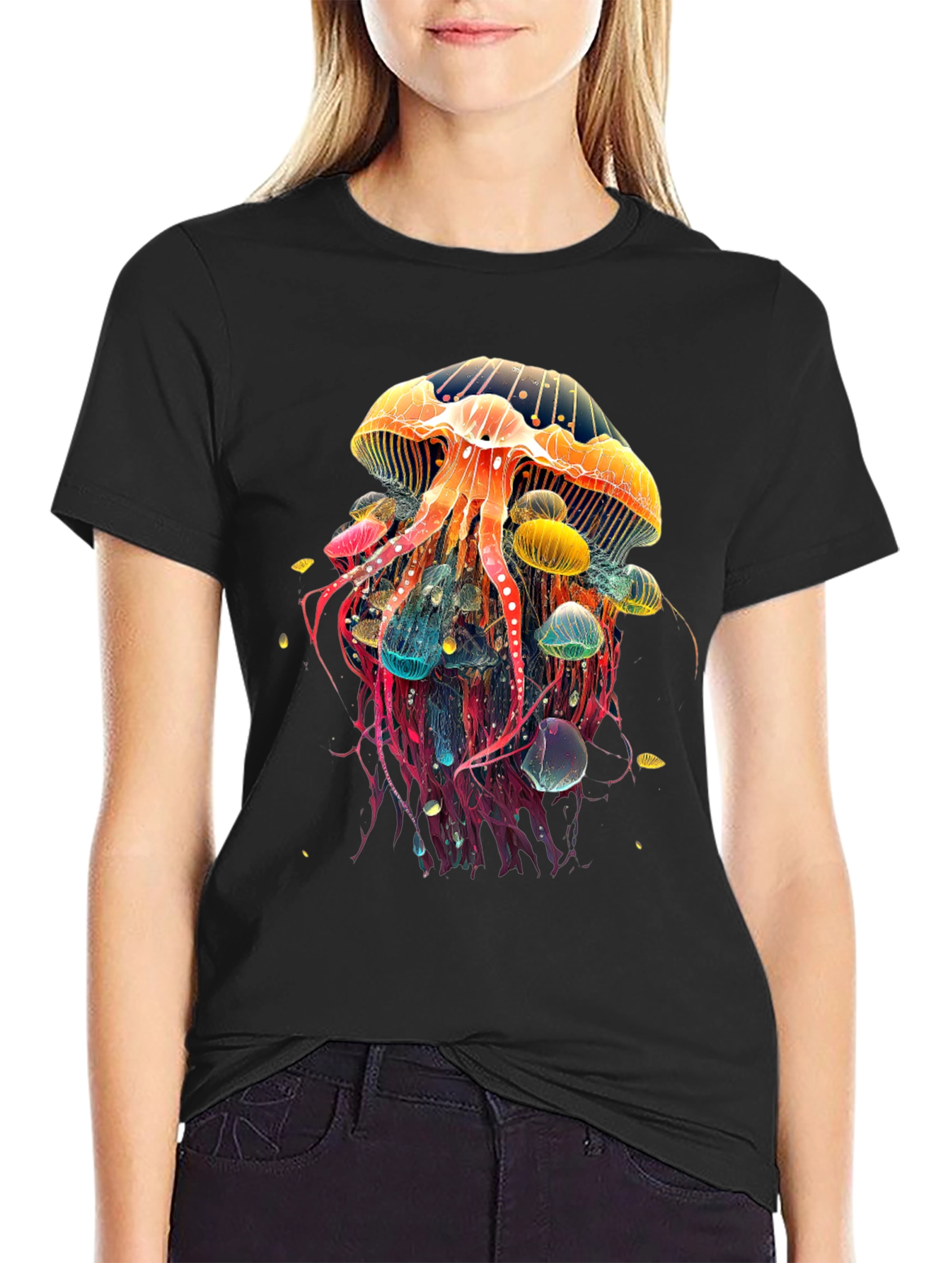 Jellyfish Graphic Tee - Vibrant Sea Life Design
