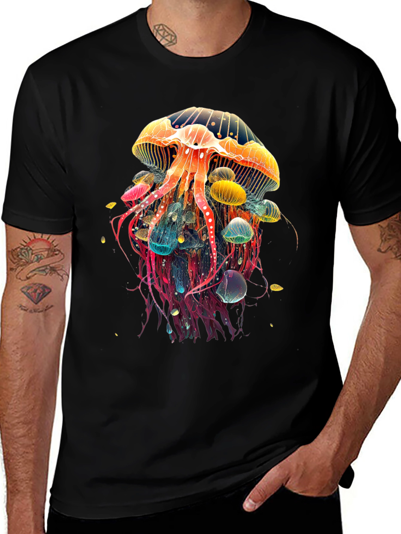 Jellyfish Graphic Tee - Vibrant Sea Life Design