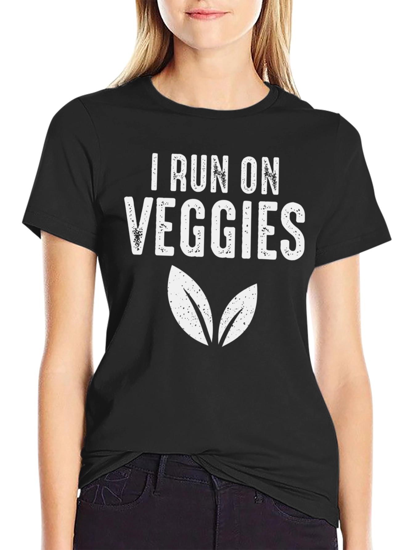 I Run On Veggies T-Shirt Vegan Gift