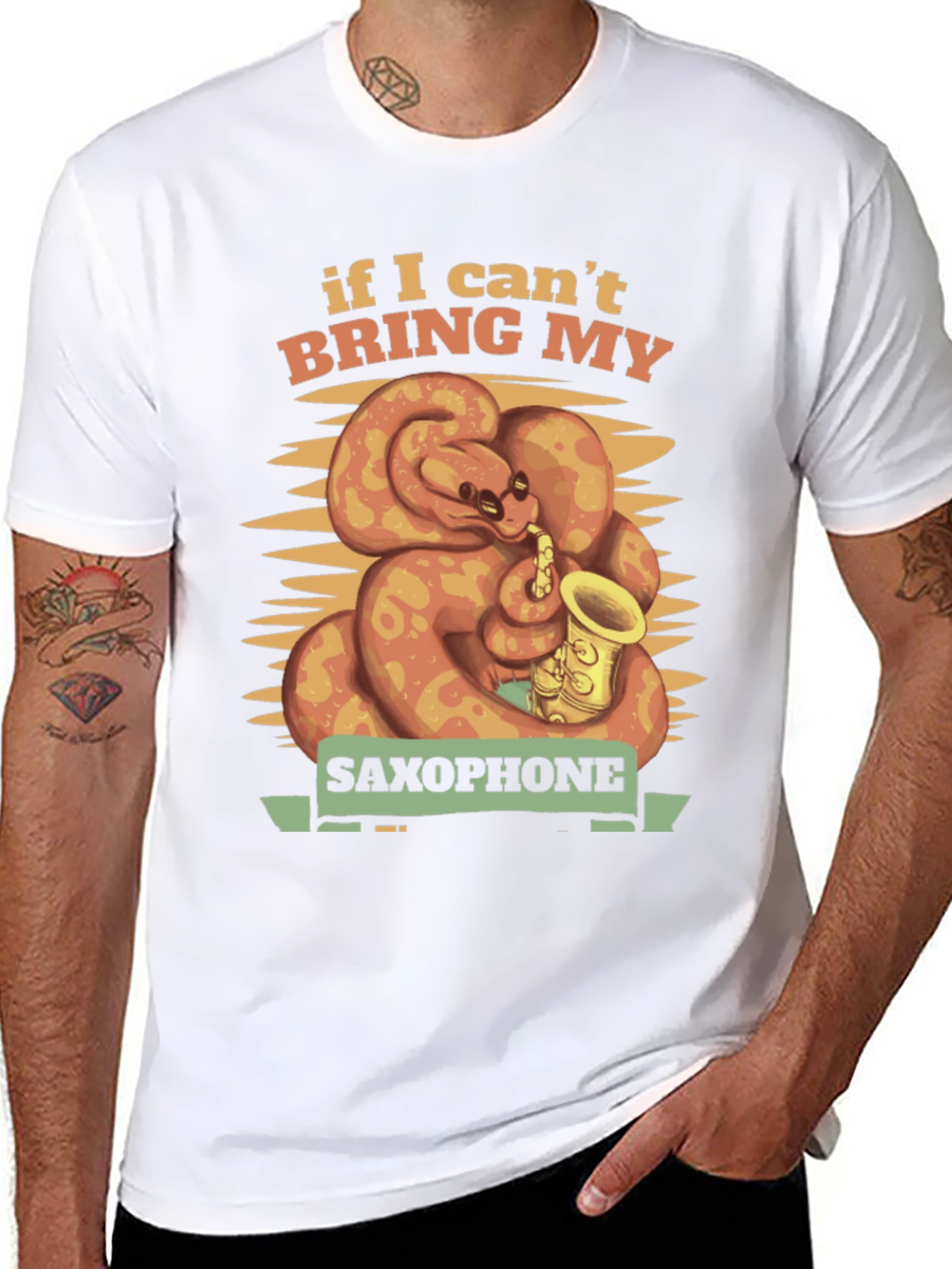 Saxophone Snake Graphic Tee