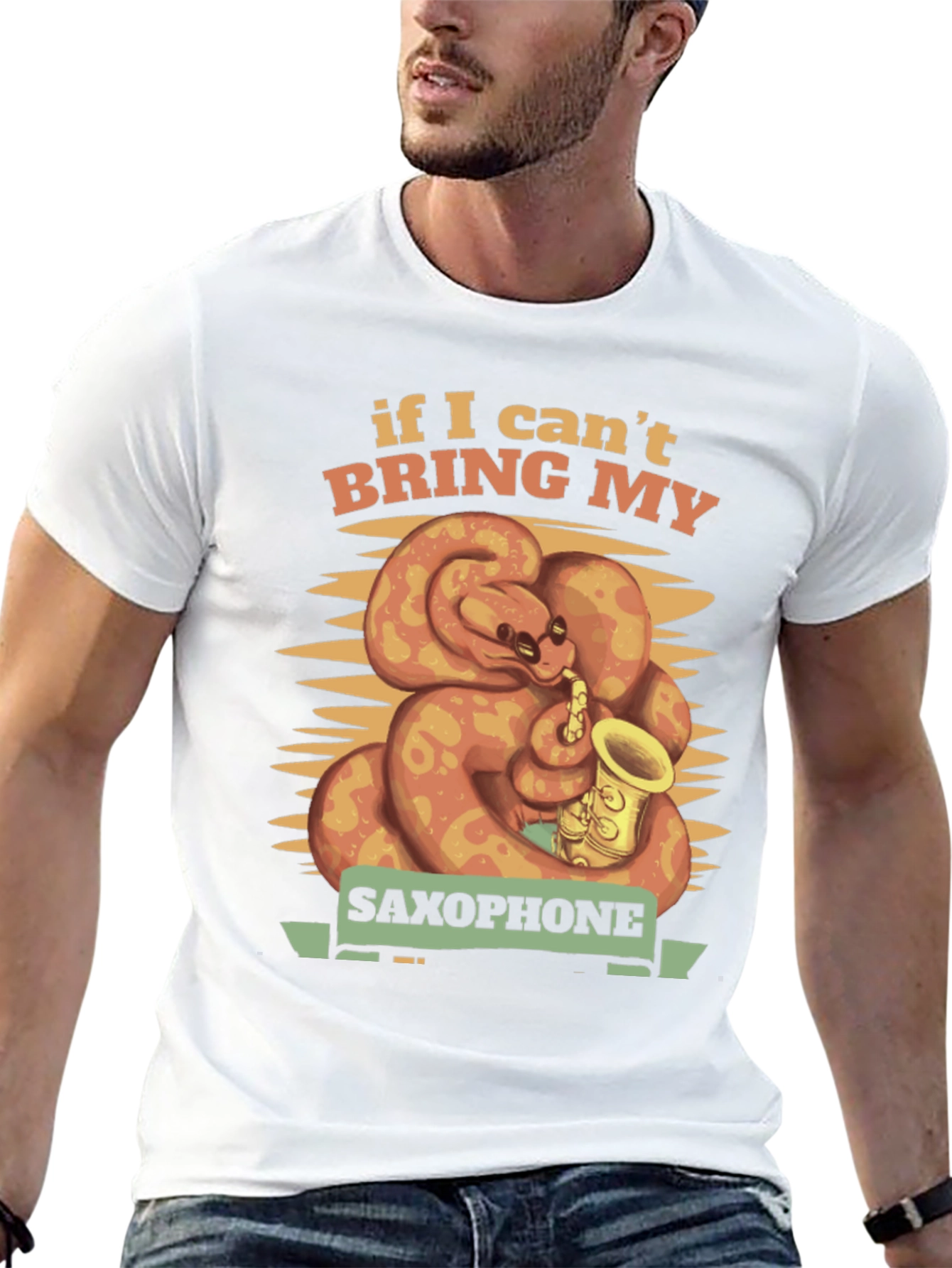 Saxophone Snake Graphic Tee