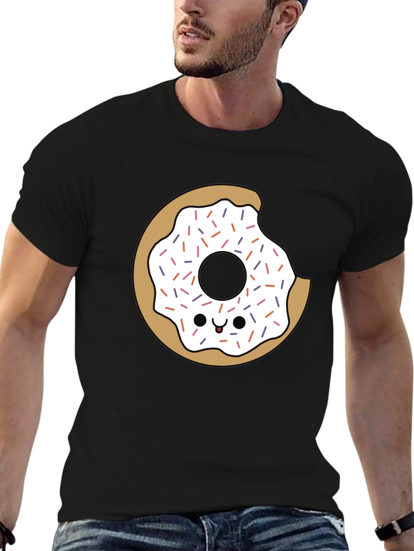 Donut Graphic Tee - Bite Out Donut T-Shirt