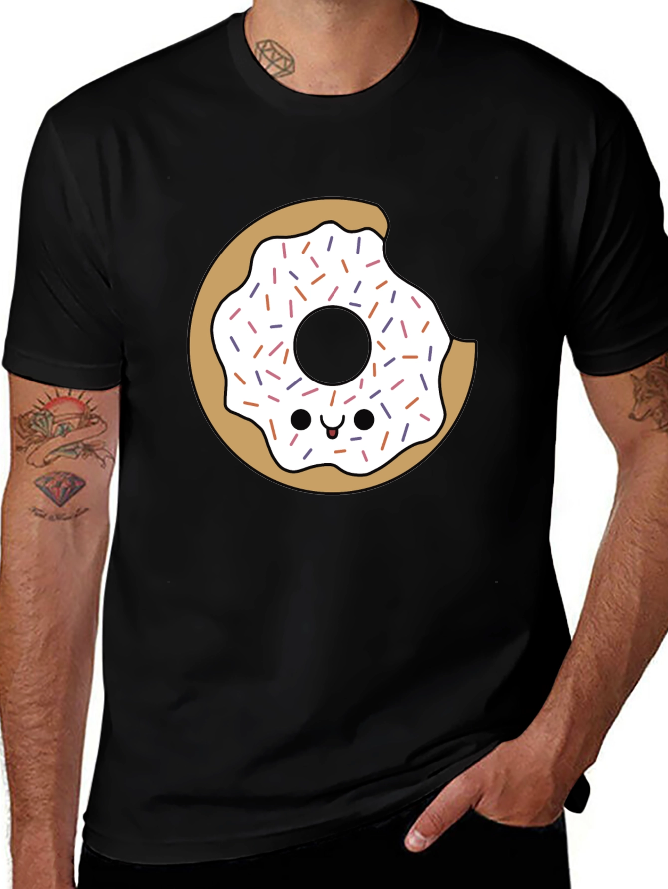 Donut Graphic Tee - Bite Out Donut T-Shirt