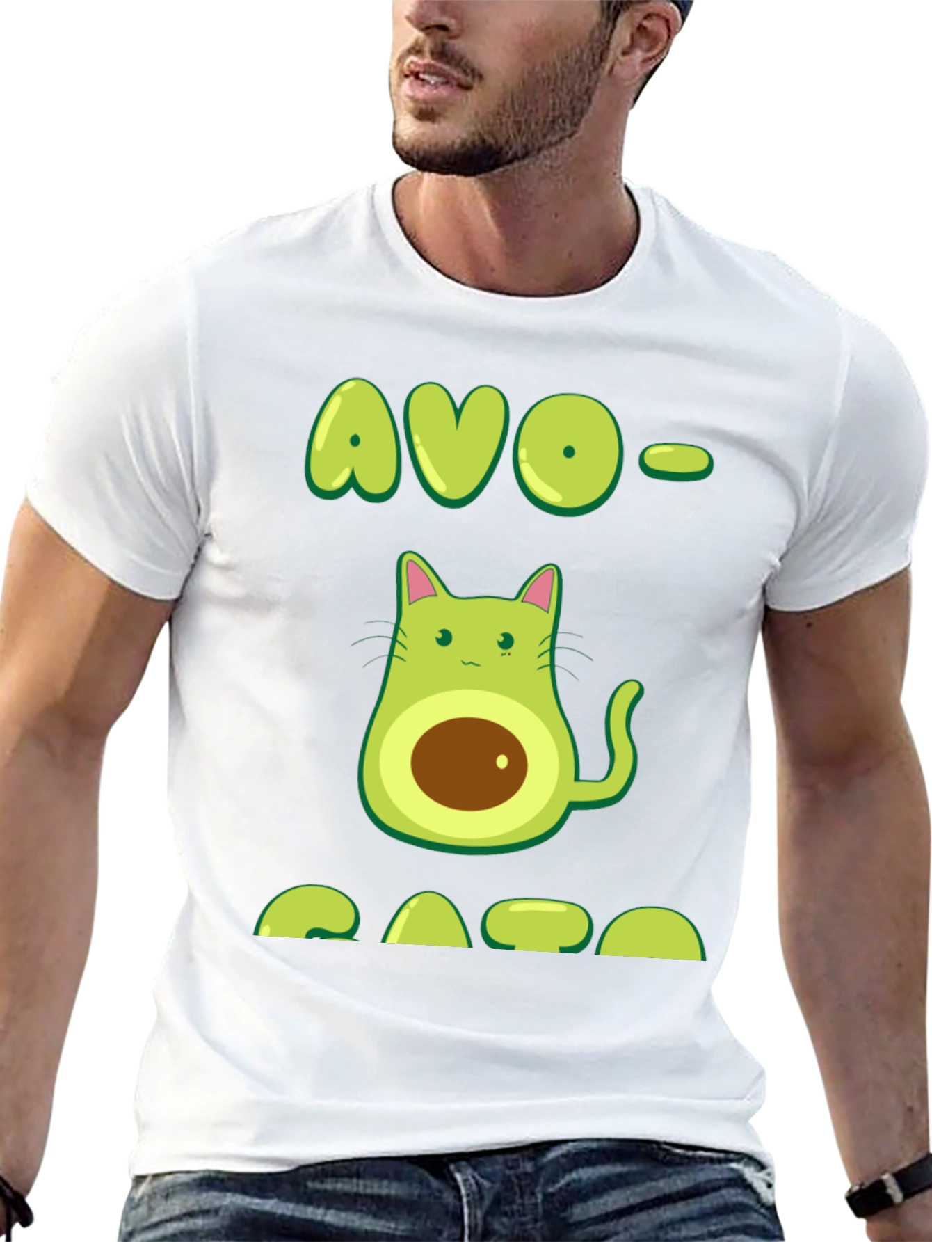 Avo-Cato T-Shirt - Avocado Cat Pun Tee