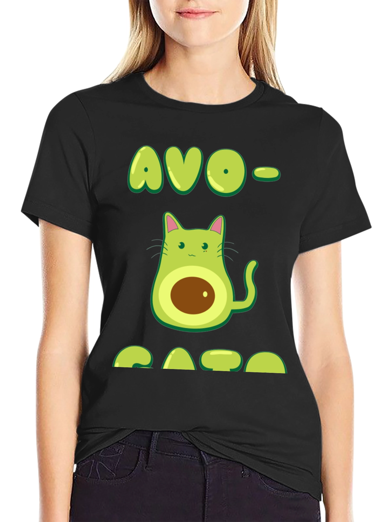 Avo-Cato T-Shirt - Avocado Cat Pun Tee
