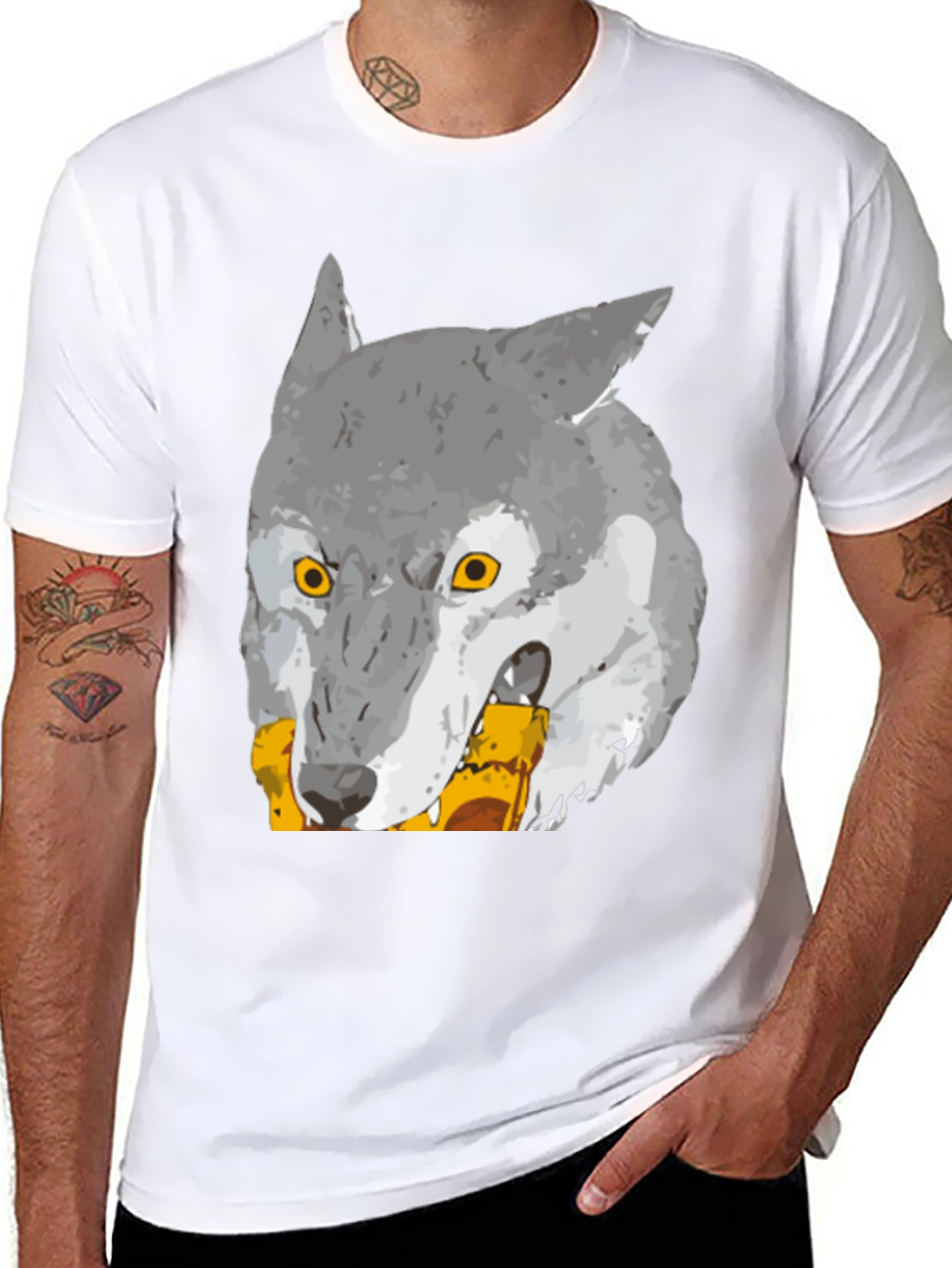 Wolf Graphic Print T-Shirt