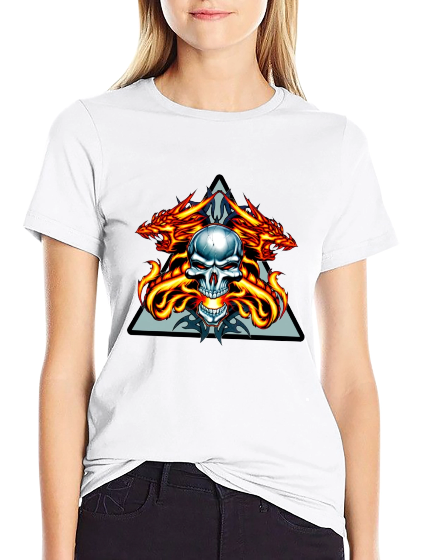 Dragon Skull Graphic Tee - Menswear