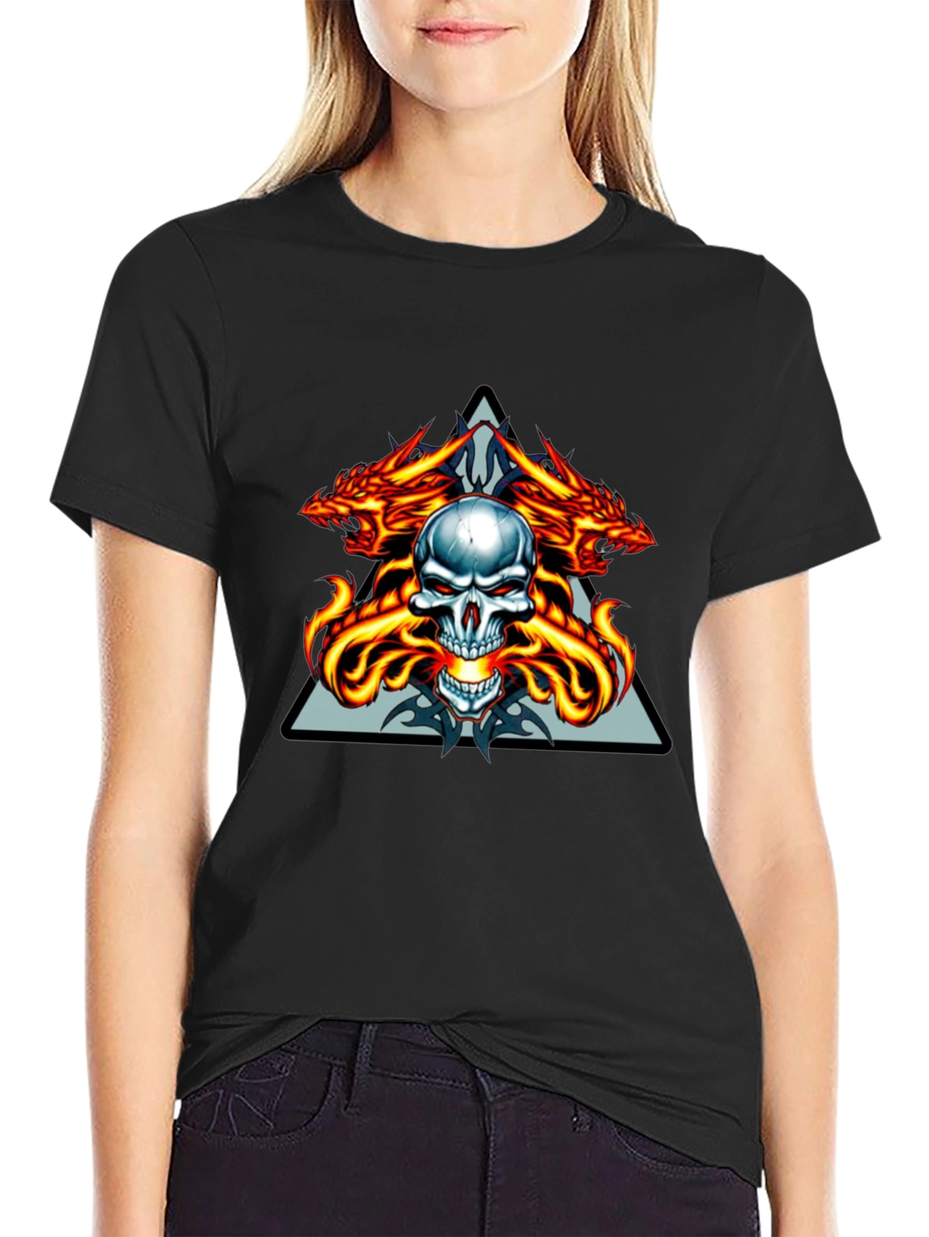 Dragon Skull Graphic Tee - Menswear