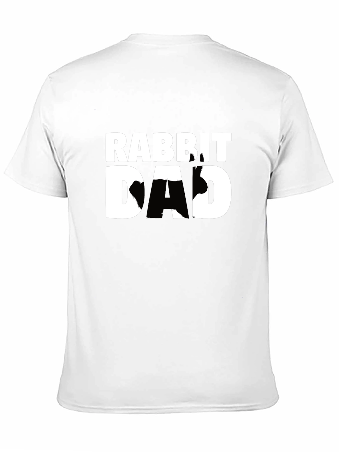 Rabbit Dad T-Shirt - Black Cotton Graphic Tee