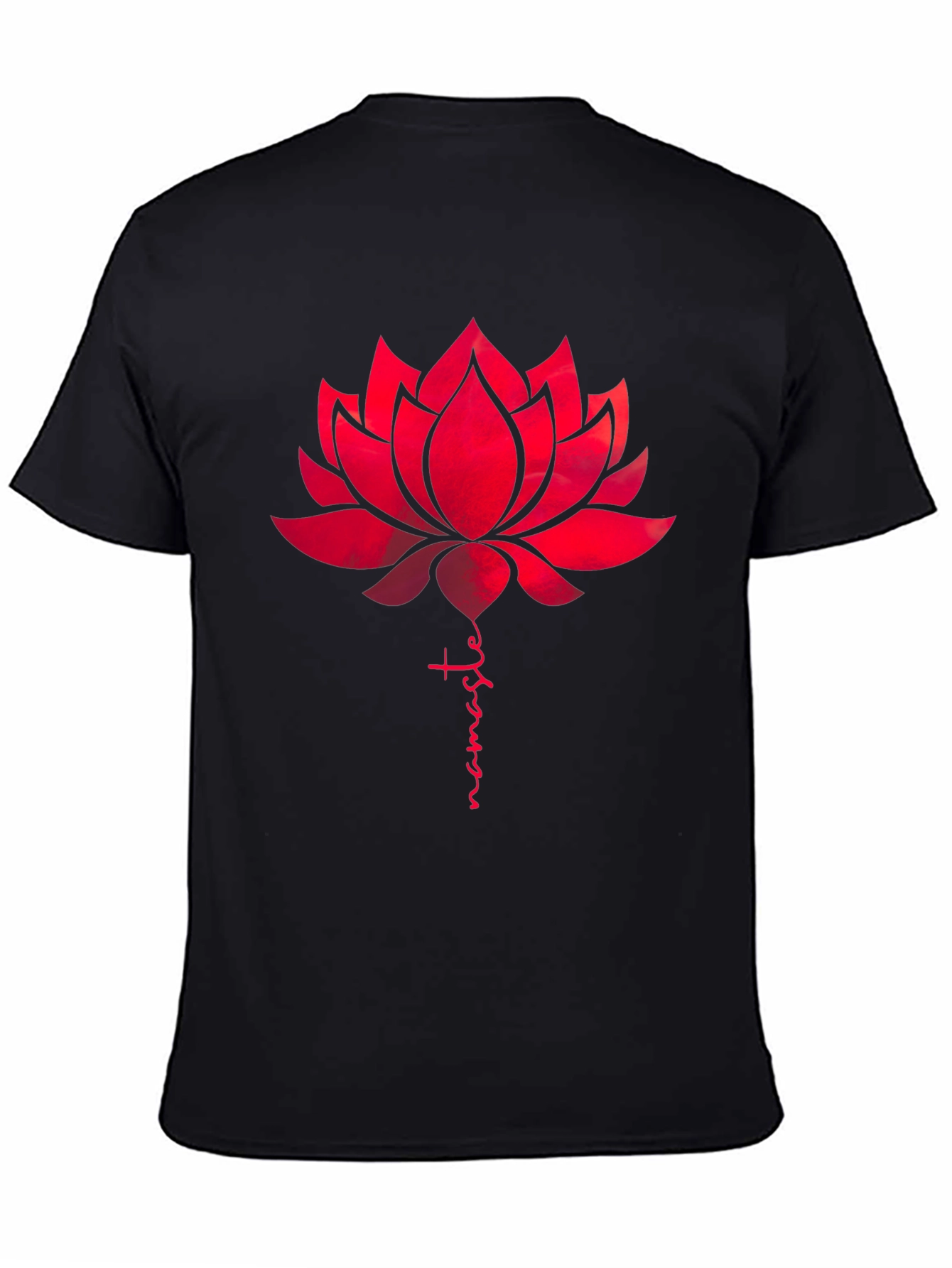 Namaste Lotus Flower Graphic Tee - Black