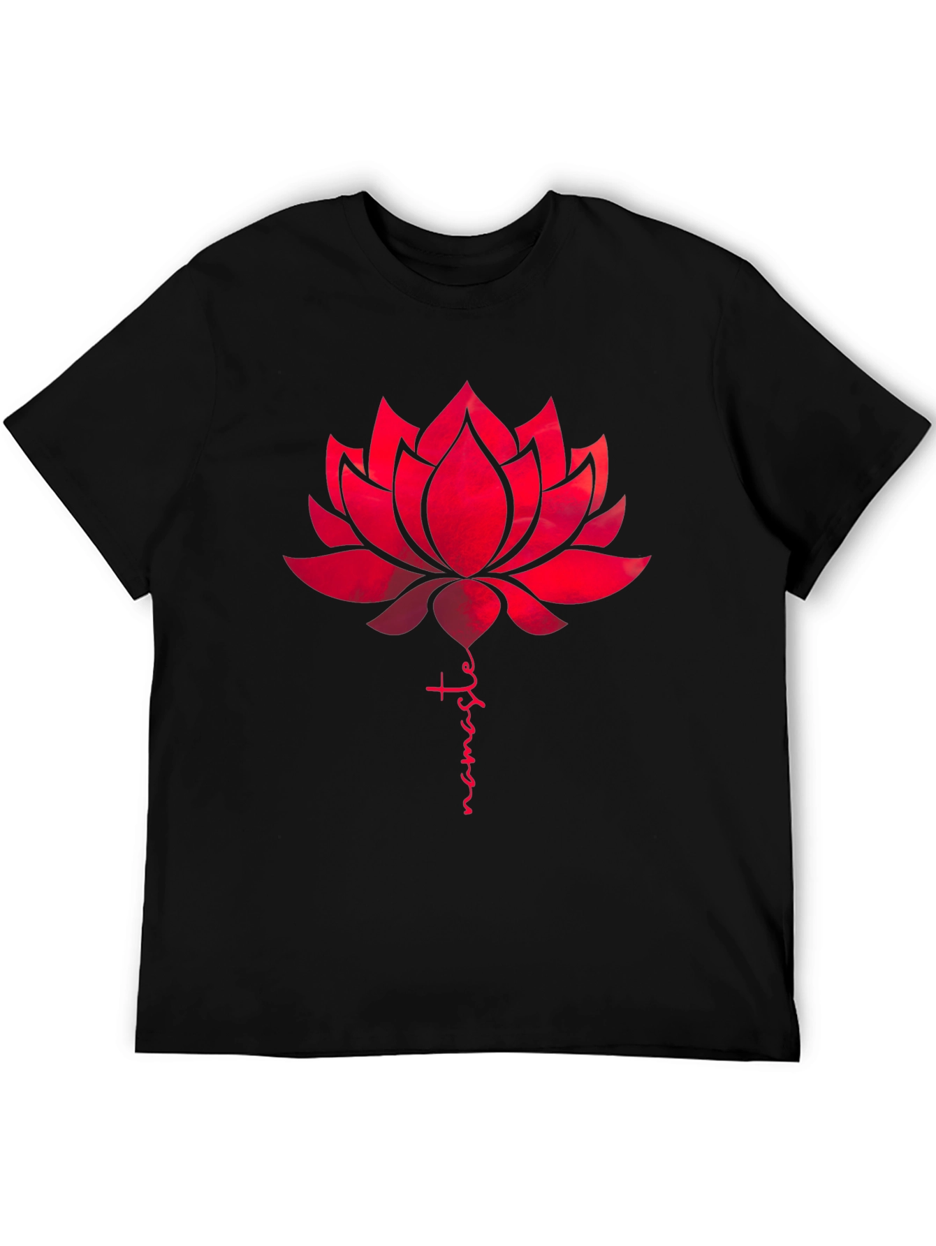 Namaste Lotus Flower Graphic Tee - Black