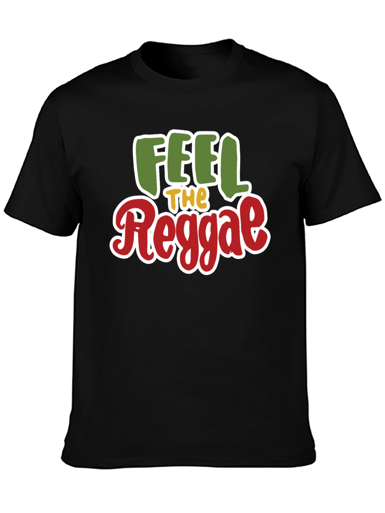 Feel The Reggae Graphic T-Shirt - Black