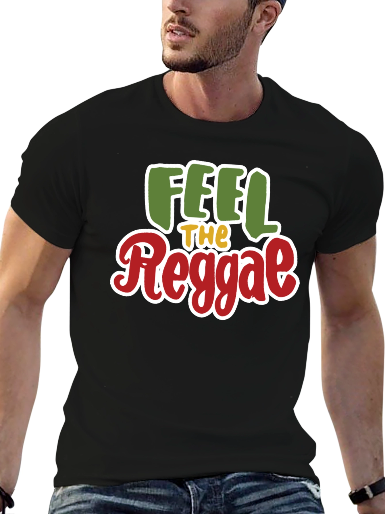 Feel The Reggae Graphic T-Shirt - Black