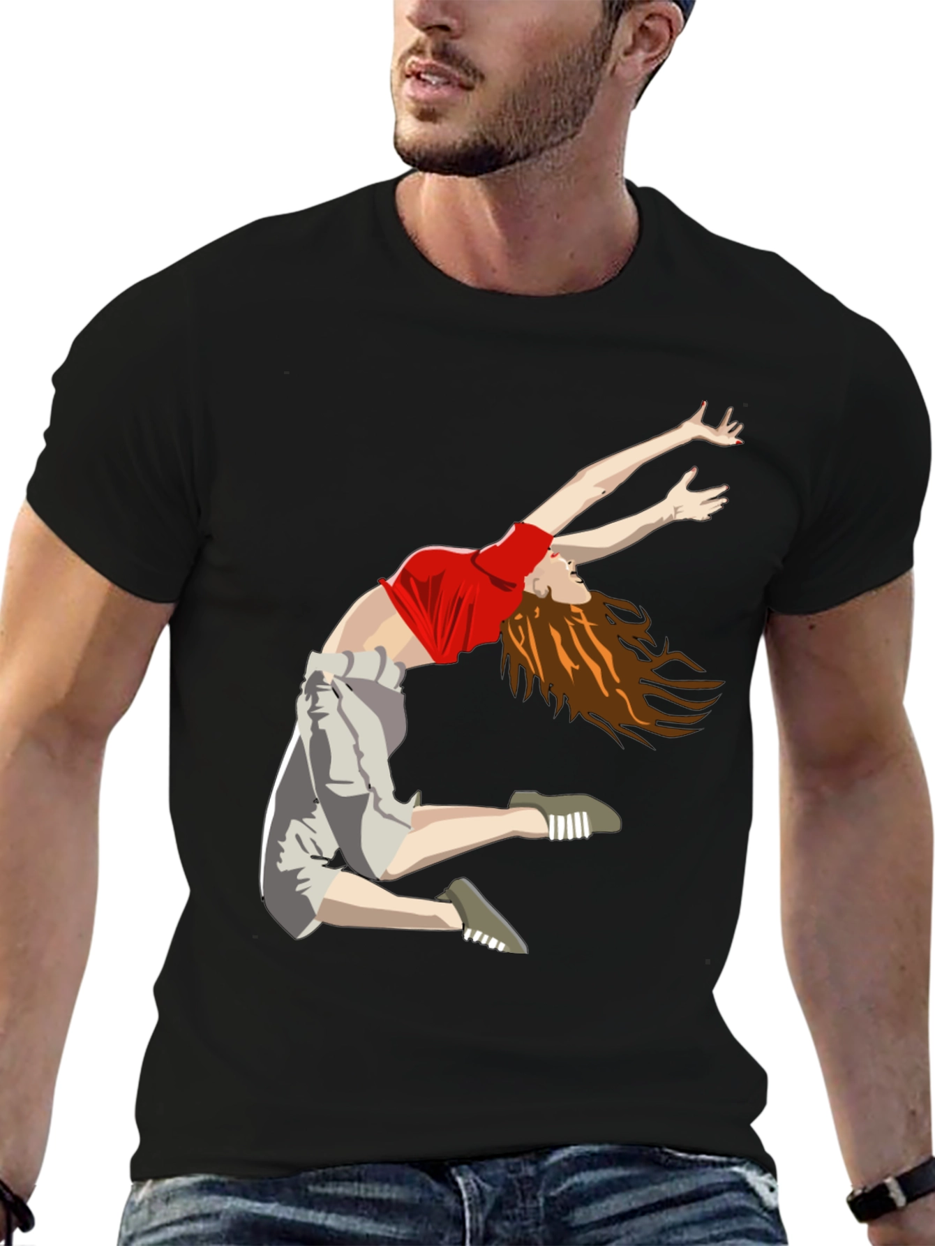 Dancing Woman Graphic Tee - Cool Casual Style
