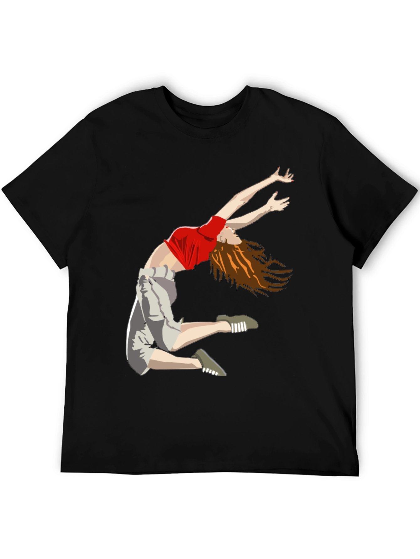Dancing Woman Graphic Tee - Cool Casual Style