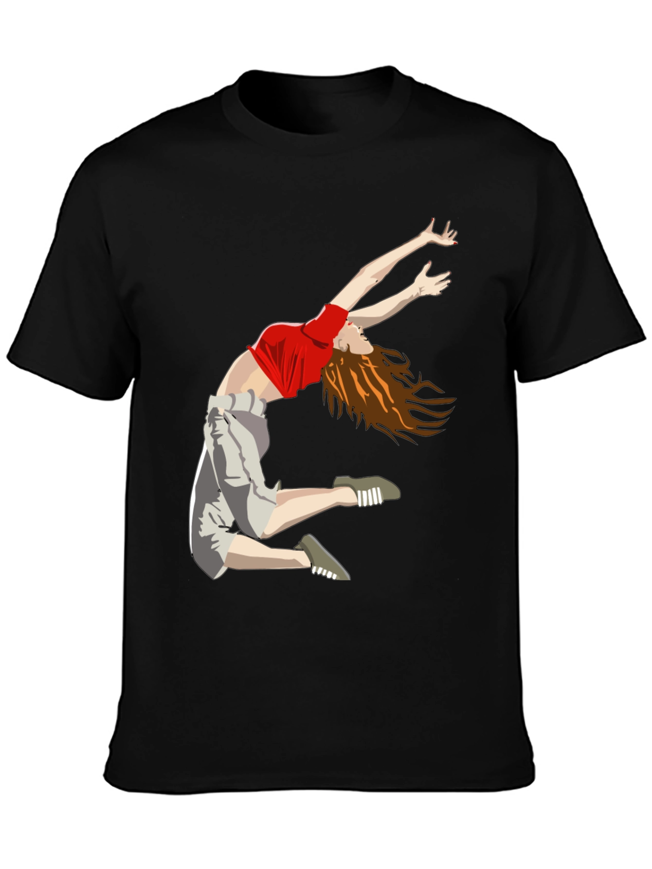 Dancing Woman Graphic Tee - Cool Casual Style