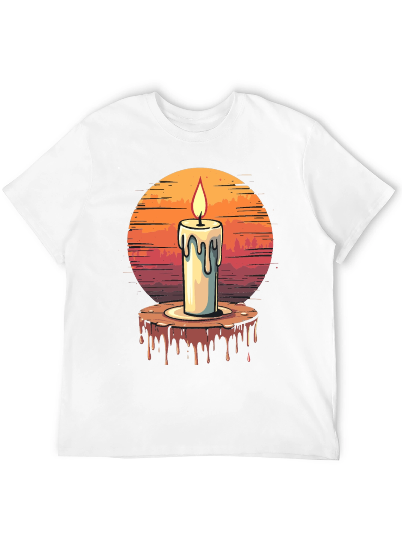 Candle Graphic T-Shirt - Unique Design