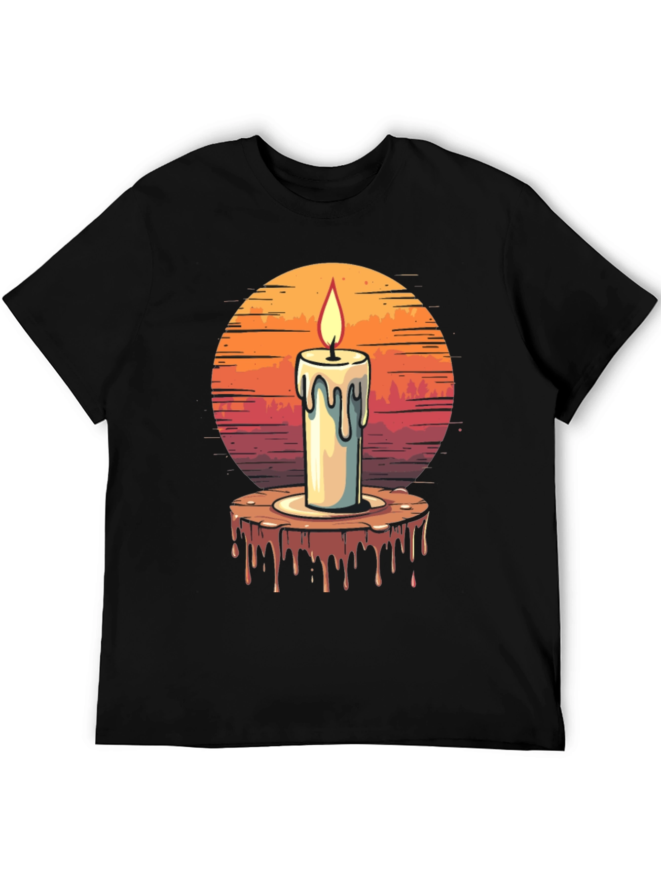 Candle Graphic T-Shirt - Unique Design
