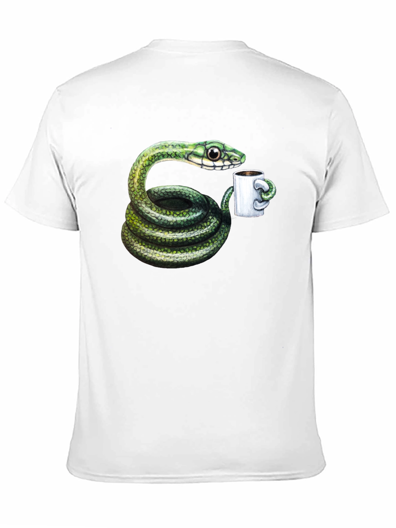 Snake Coffee Lover T-Shirt - Black