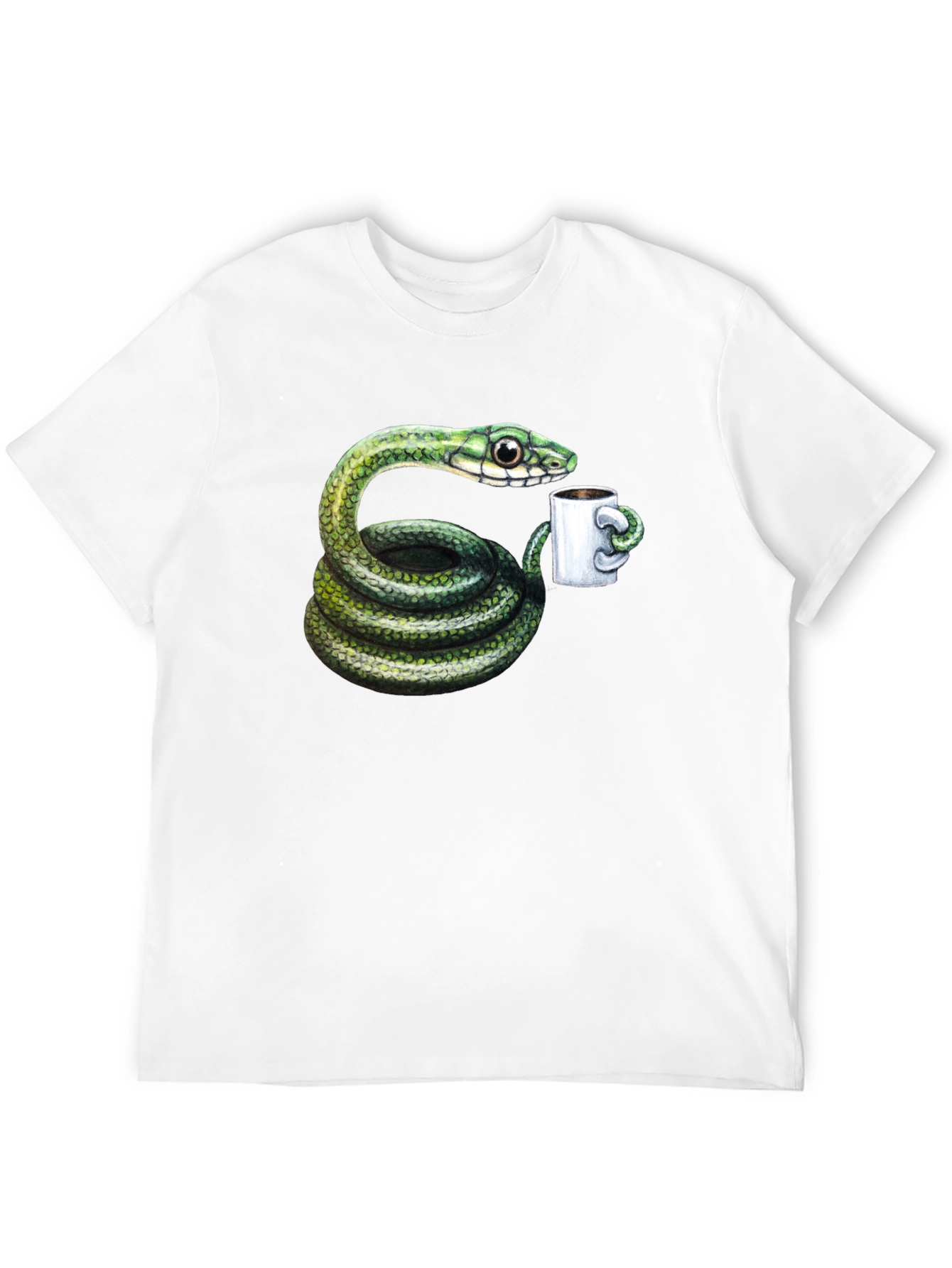 Snake Coffee Lover T-Shirt - Black