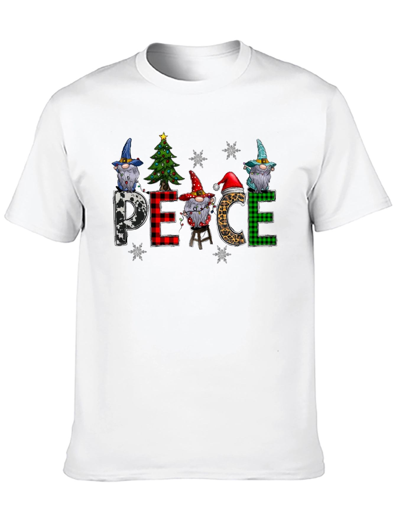 Peace Christmas Gnome T-Shirt Holiday Tee