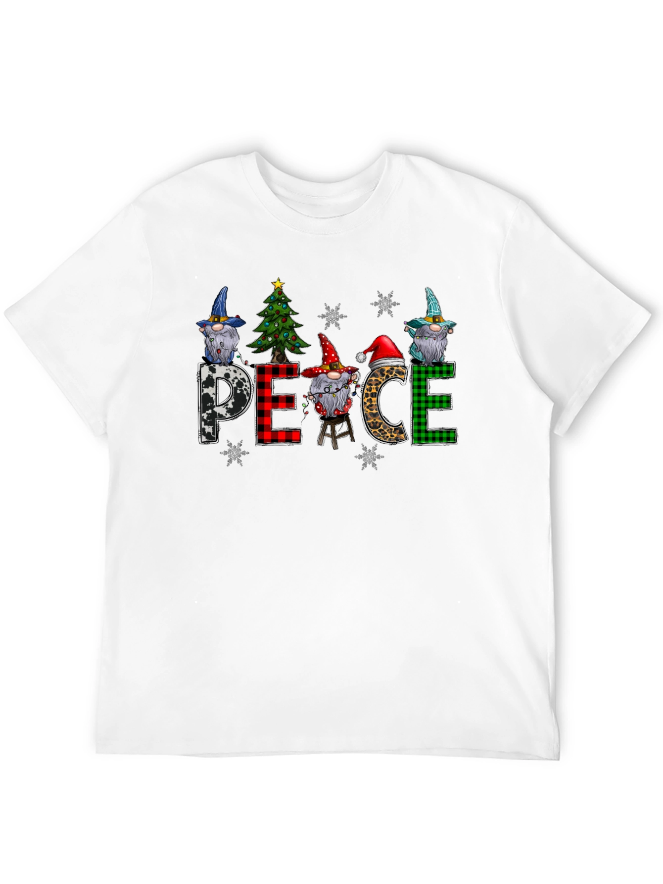 Peace Christmas Gnome T-Shirt Holiday Tee