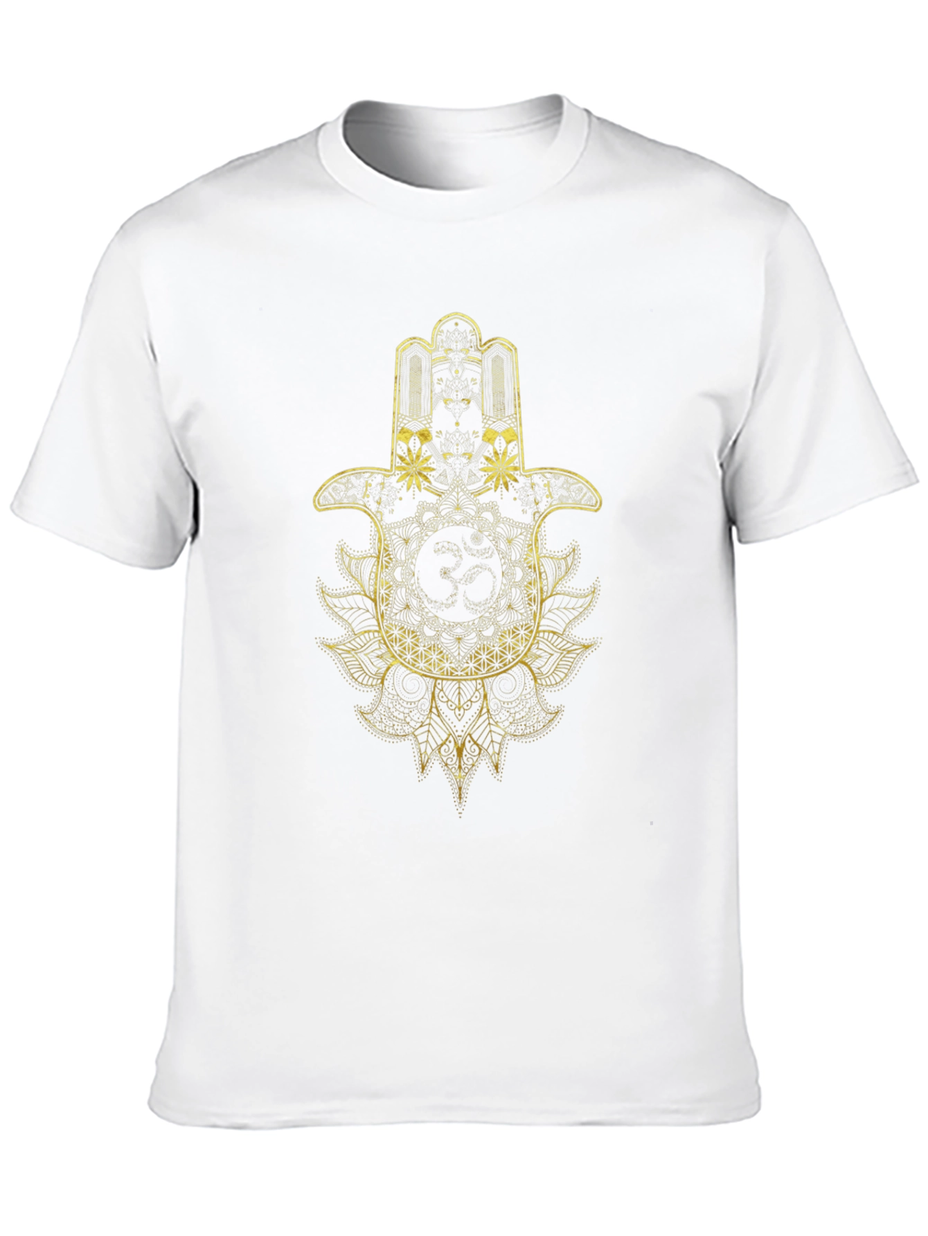 Hamsa Hand Mandala Graphic Tee - Black