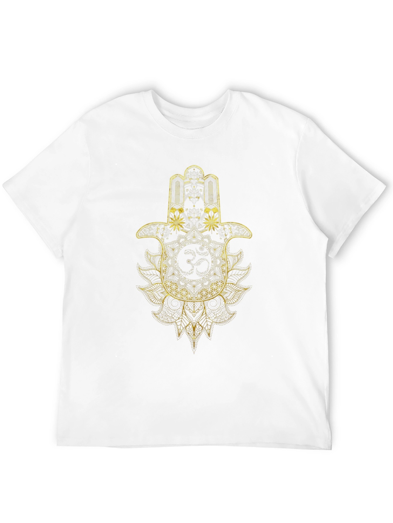 Hamsa Hand Mandala Graphic Tee - Black