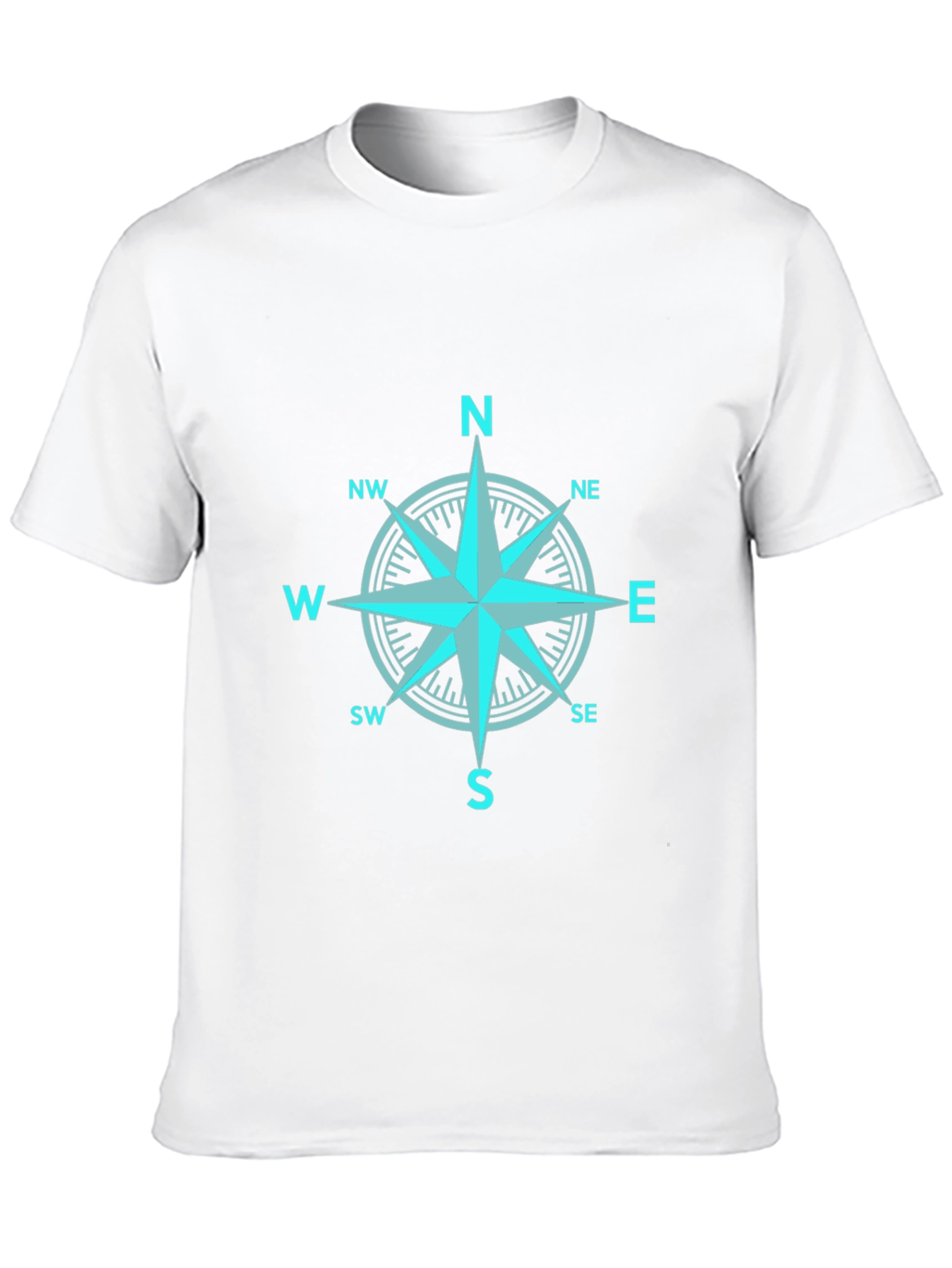 Compass Rose Graphic Print Black T-Shirt