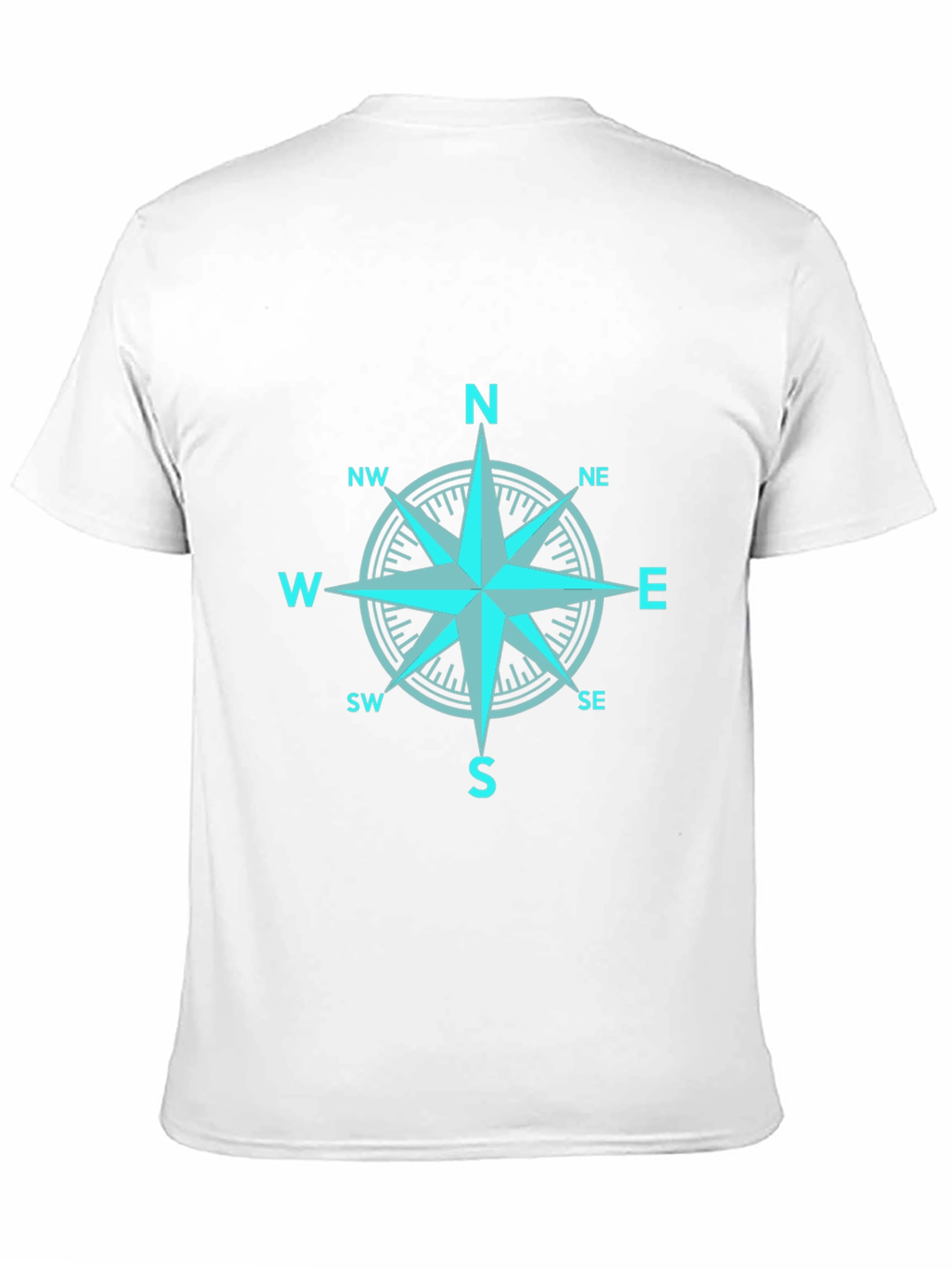 Compass Rose Graphic Print Black T-Shirt