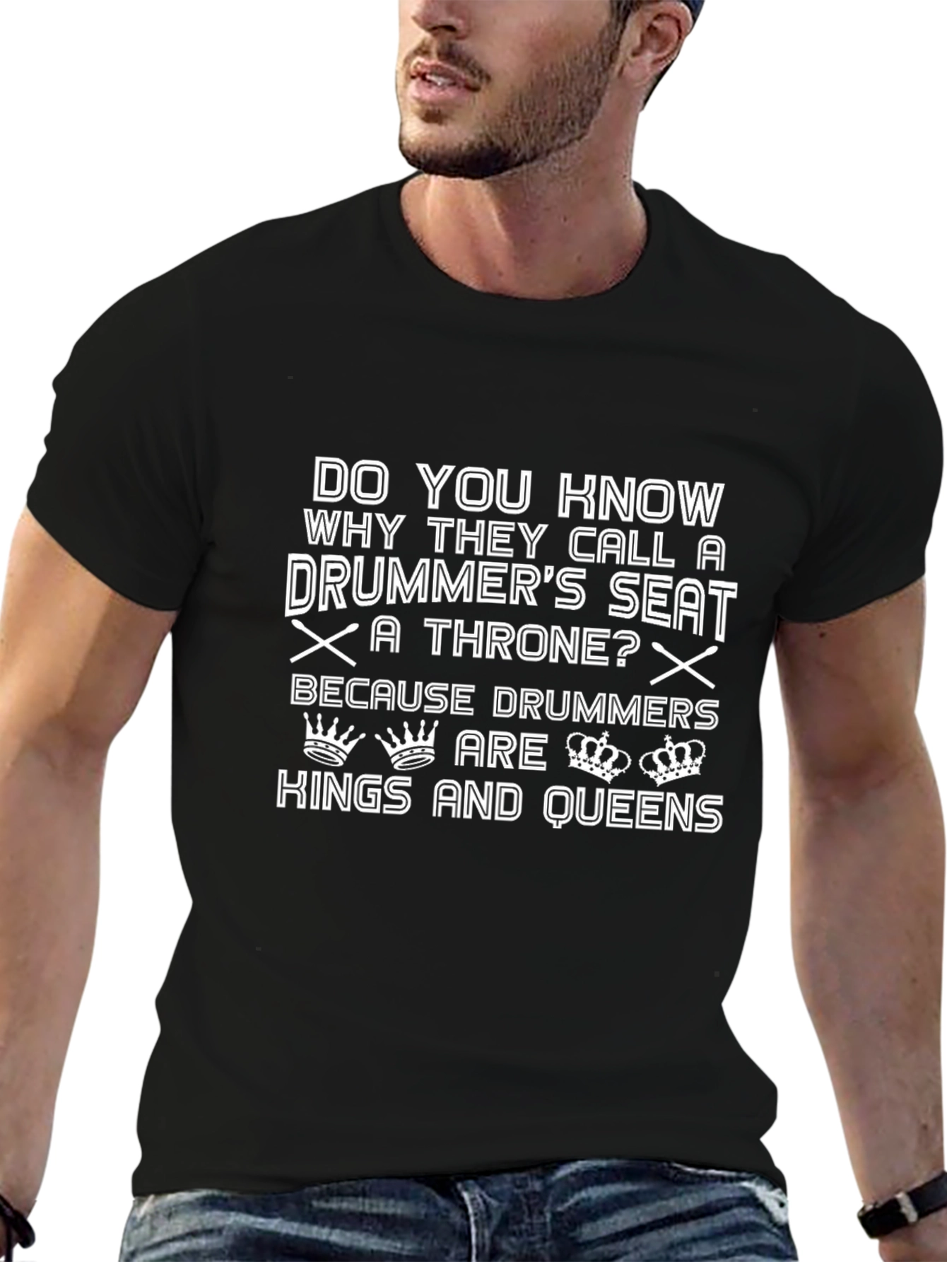 Drummer Throne T-Shirt - Kings & Queens Tee