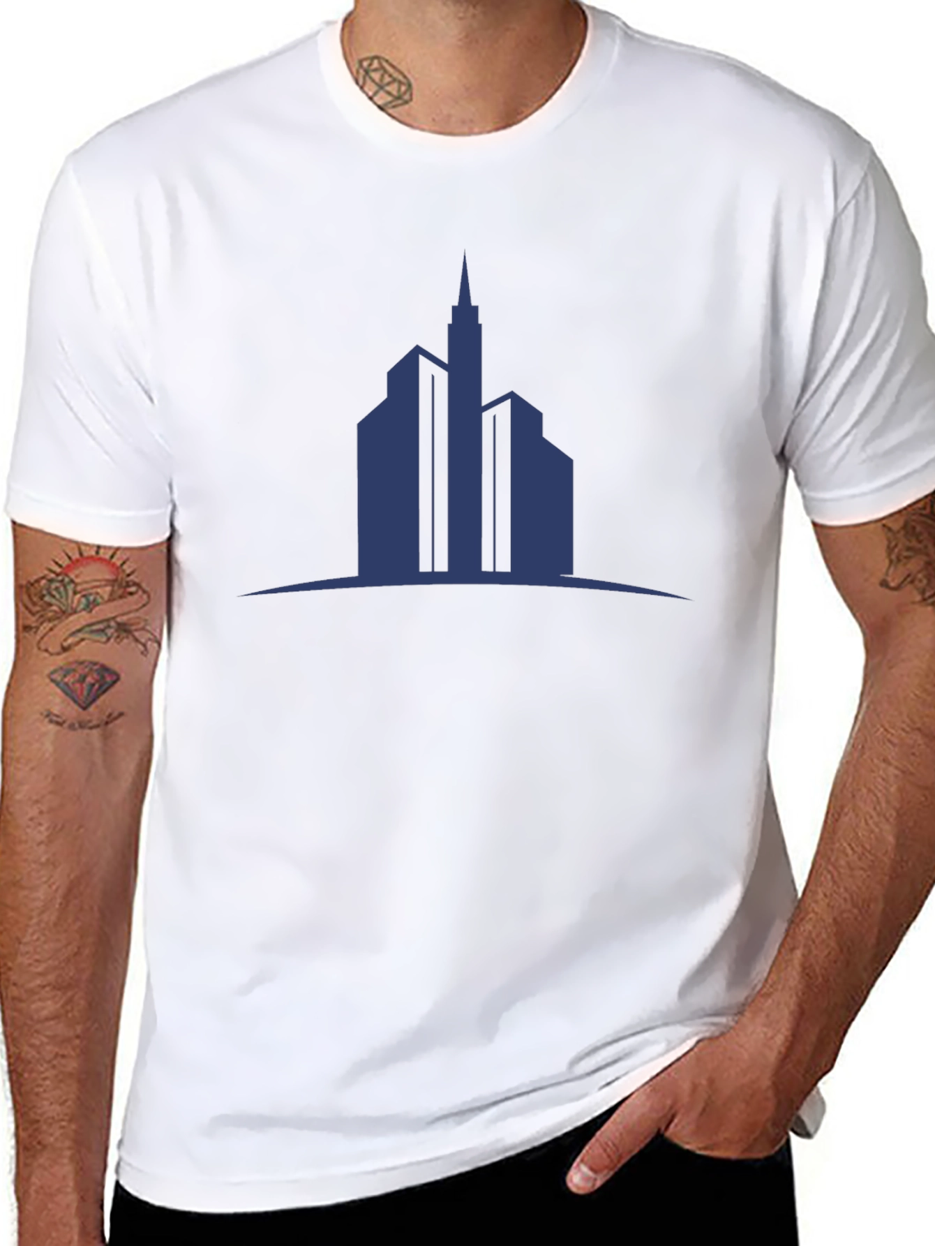 Cityscape Graphic T-Shirt - Modern Urban Design