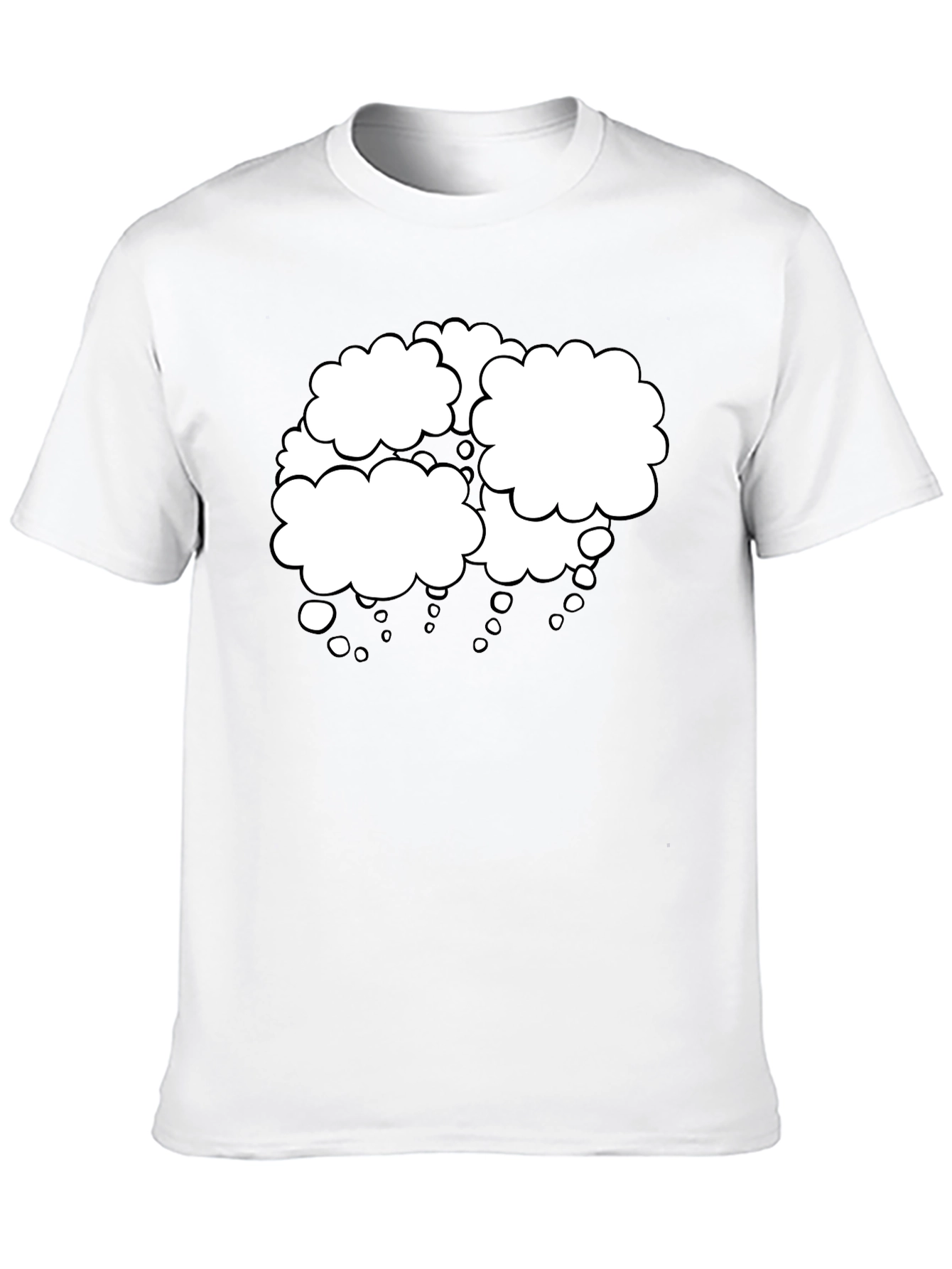 Mens Black T-Shirt with Think Bubble Design