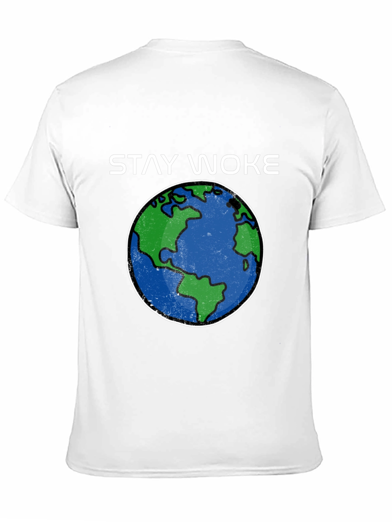Stay Woke Earth Graphic Tee - Black