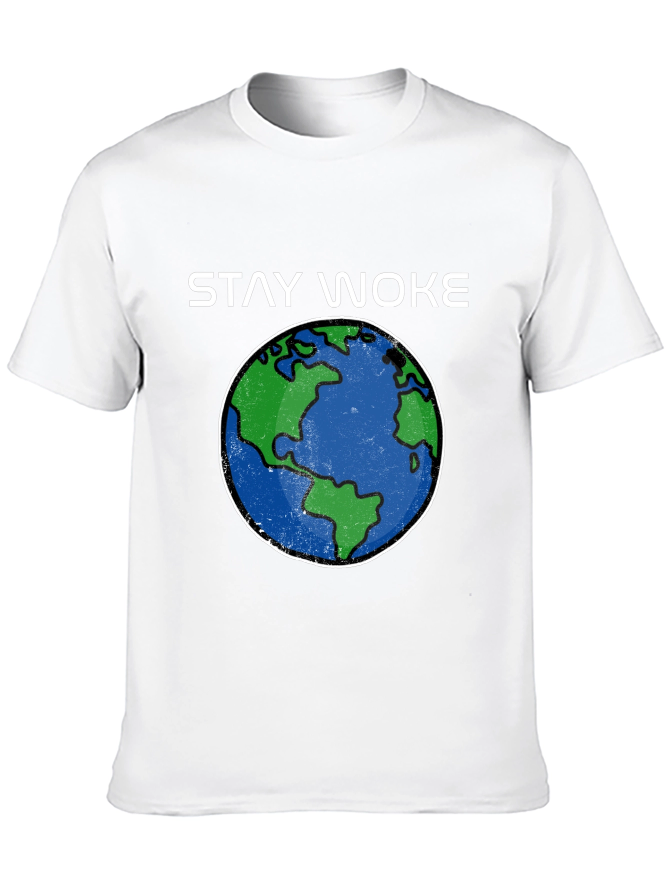 Stay Woke Earth Graphic Tee - Black