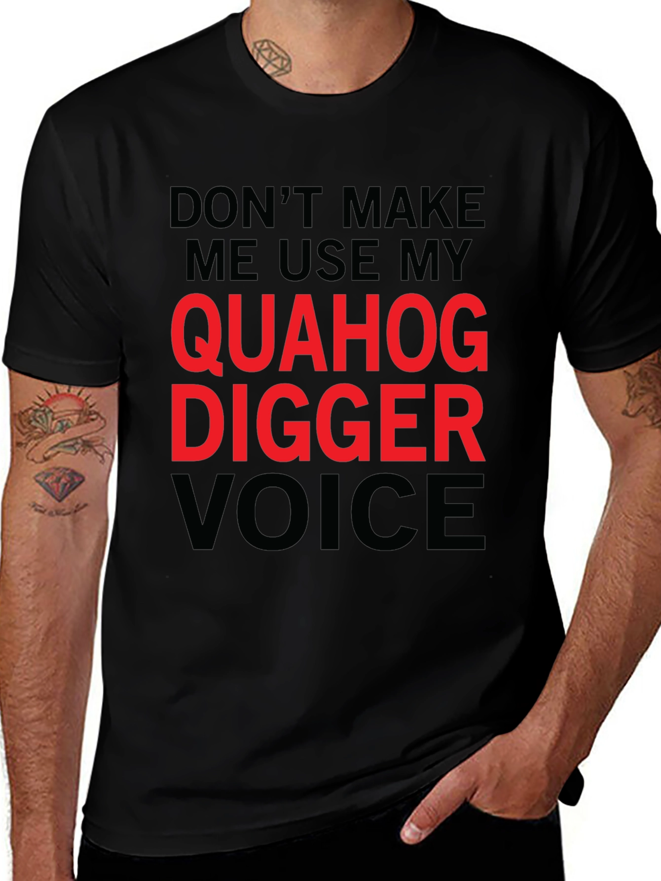Quahog Digger Voice Graphic T-Shirt