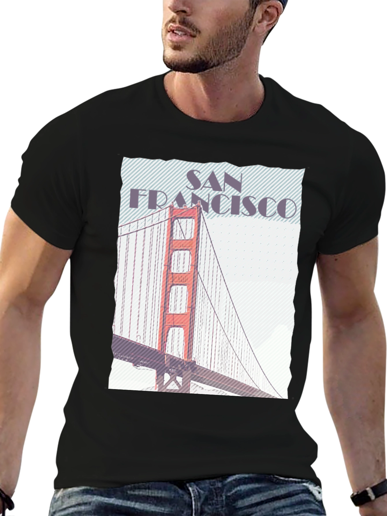 San Francisco Bridge Graphic Tee - Black