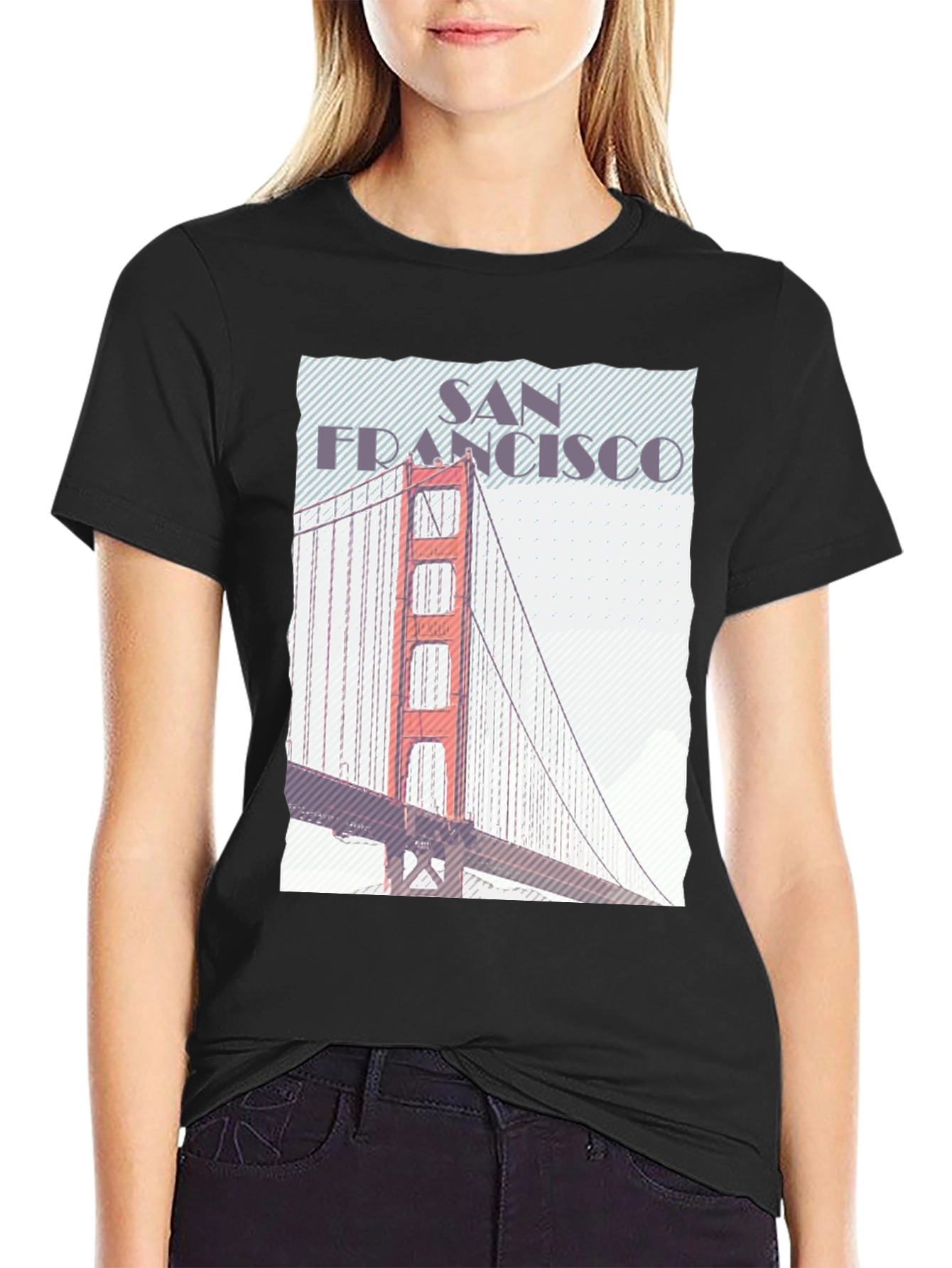 San Francisco Bridge Graphic Tee - Black