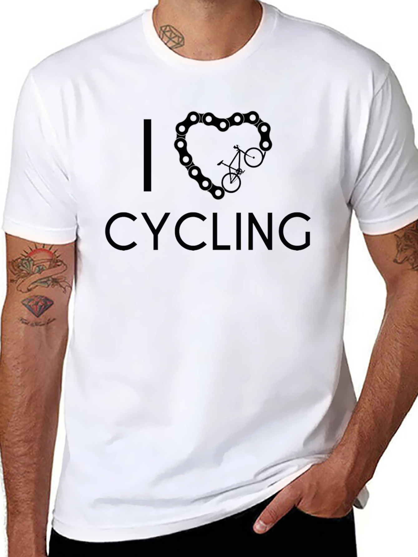 I Heart Cycling Black T-Shirt