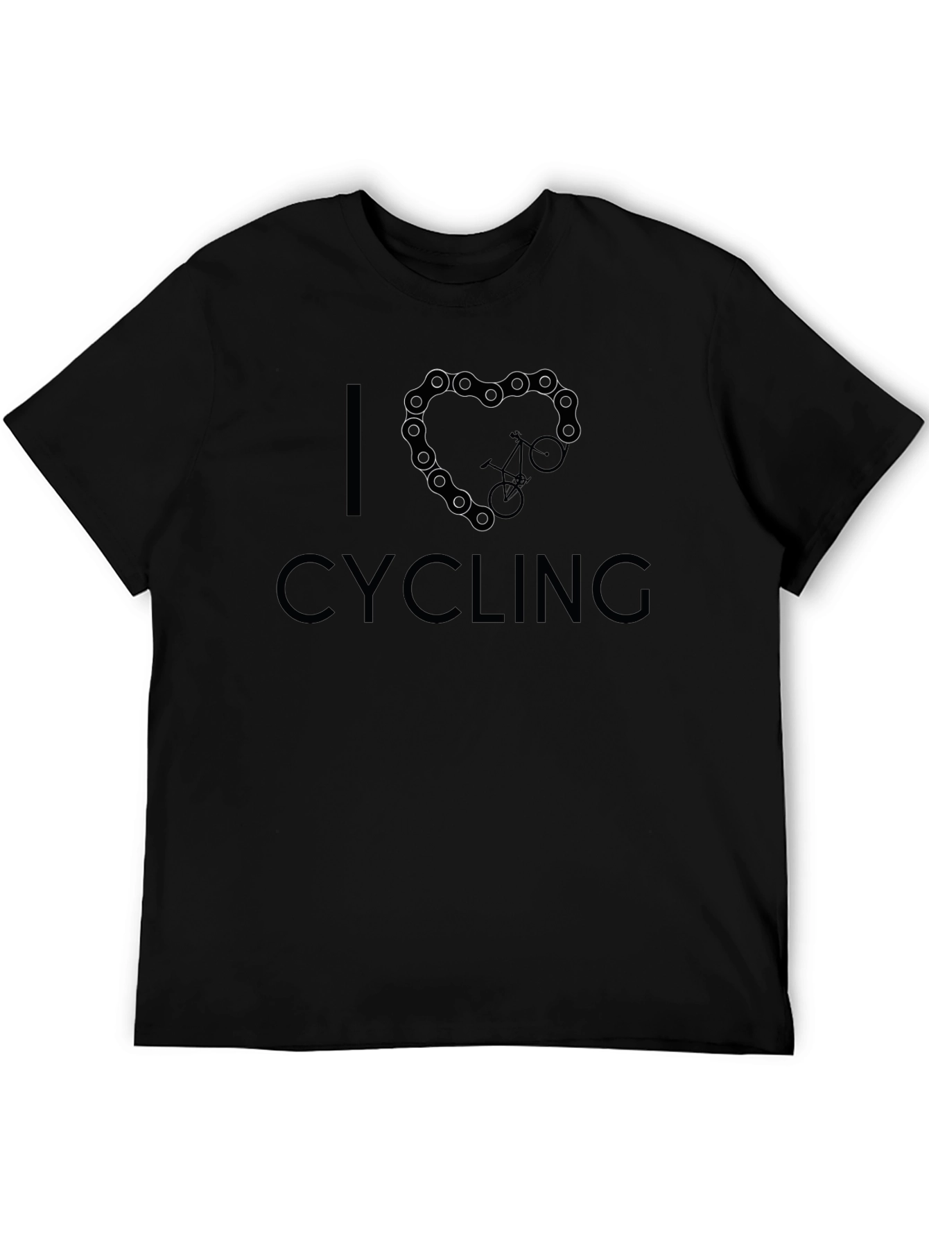 I Heart Cycling Black T-Shirt
