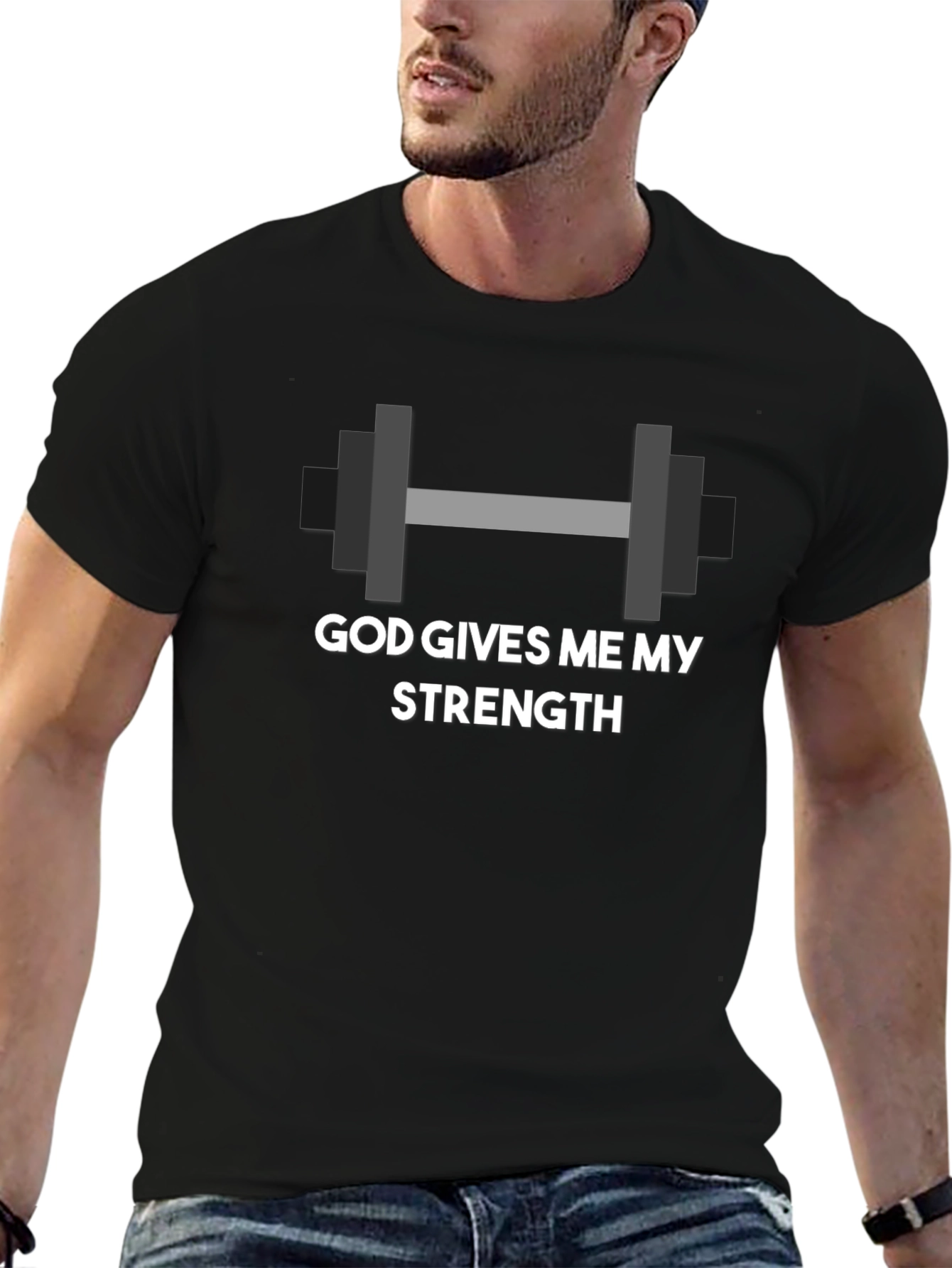 God Gives Me My Strength Graphic Tee