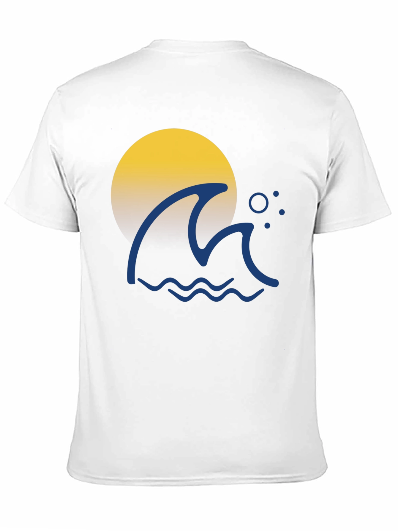 Wave & Sun Graphic Tee - Black Cotton