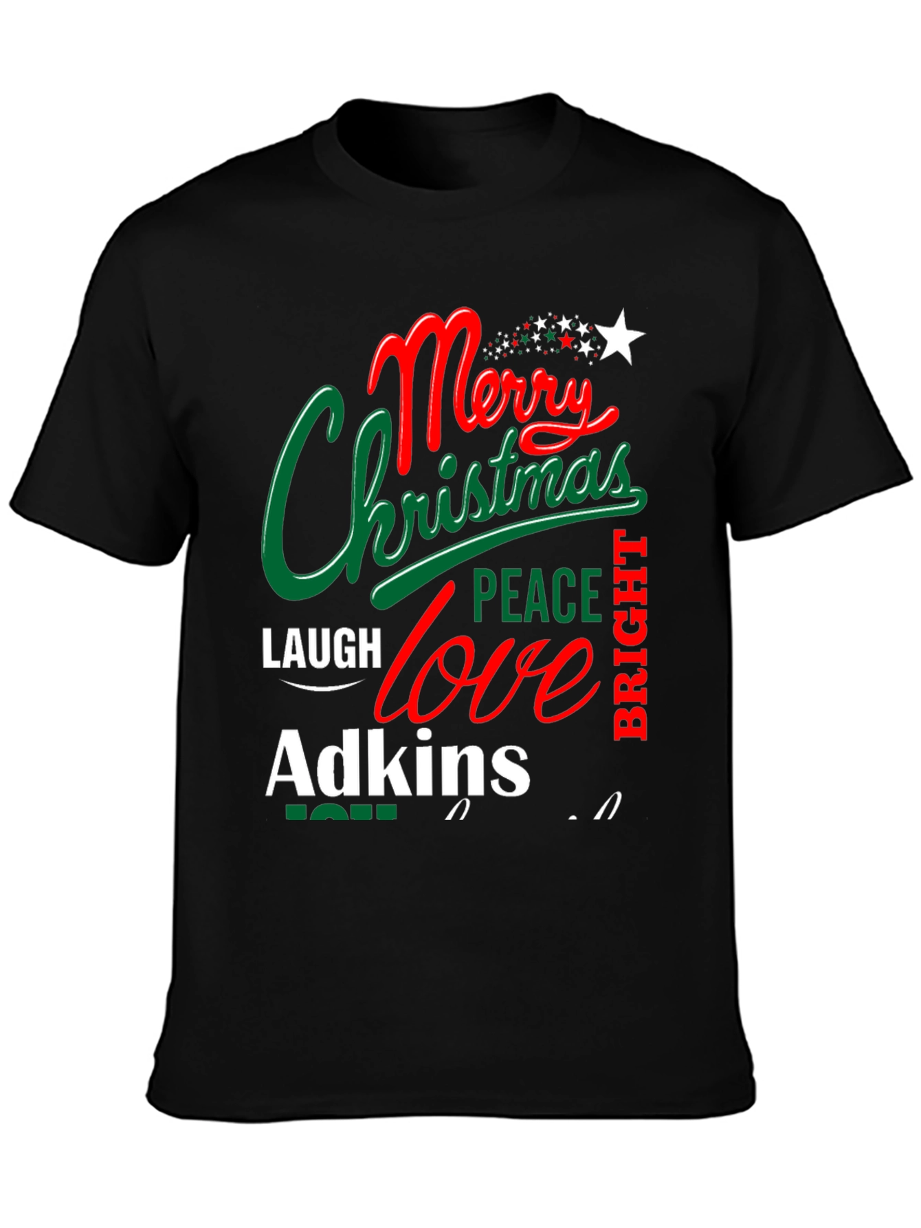 Merry Christmas Family Name T-Shirt