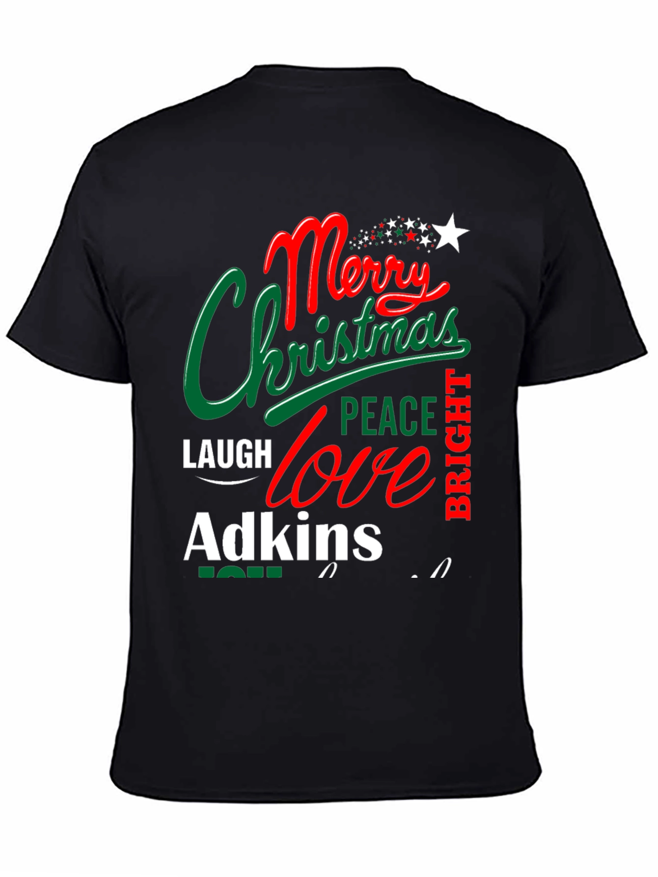 Merry Christmas Family Name T-Shirt