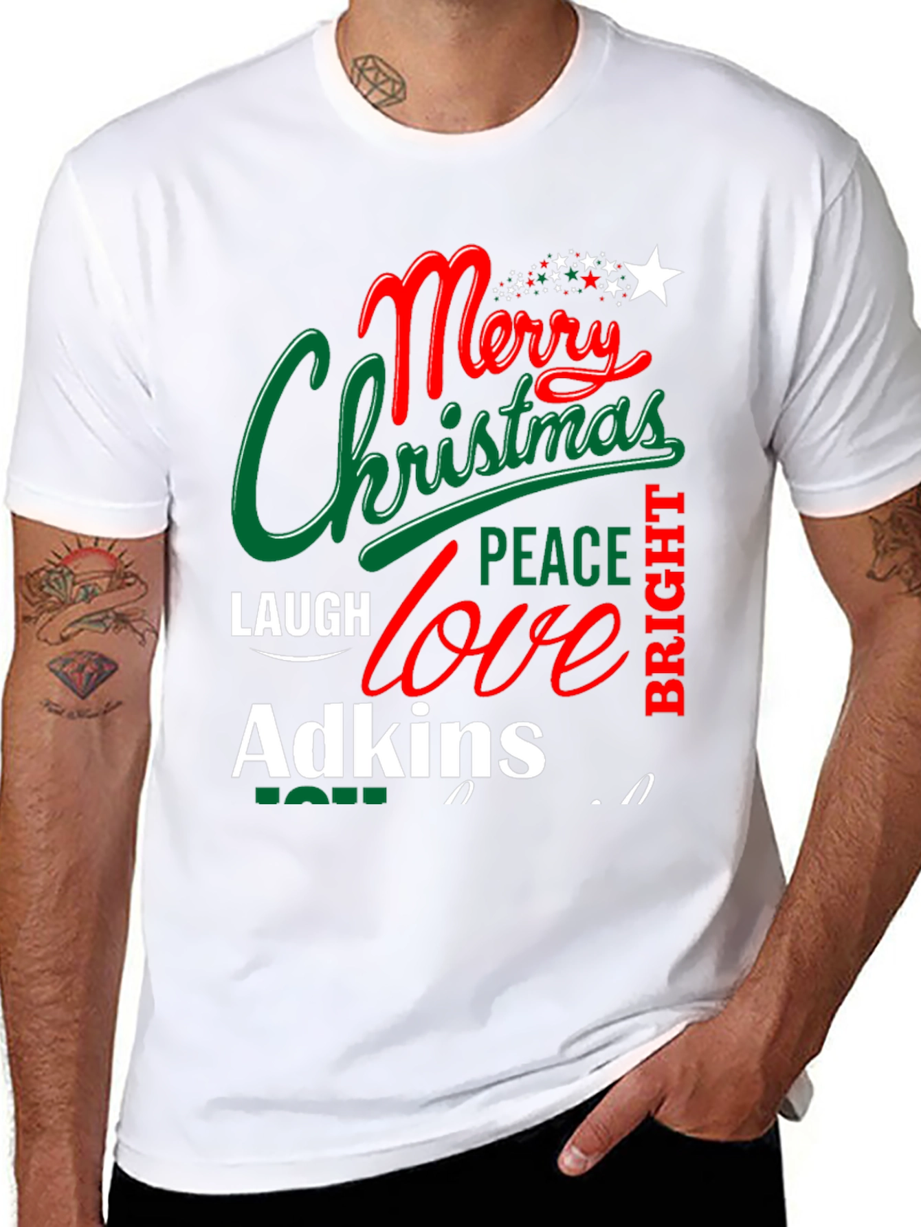 Merry Christmas Family Name T-Shirt