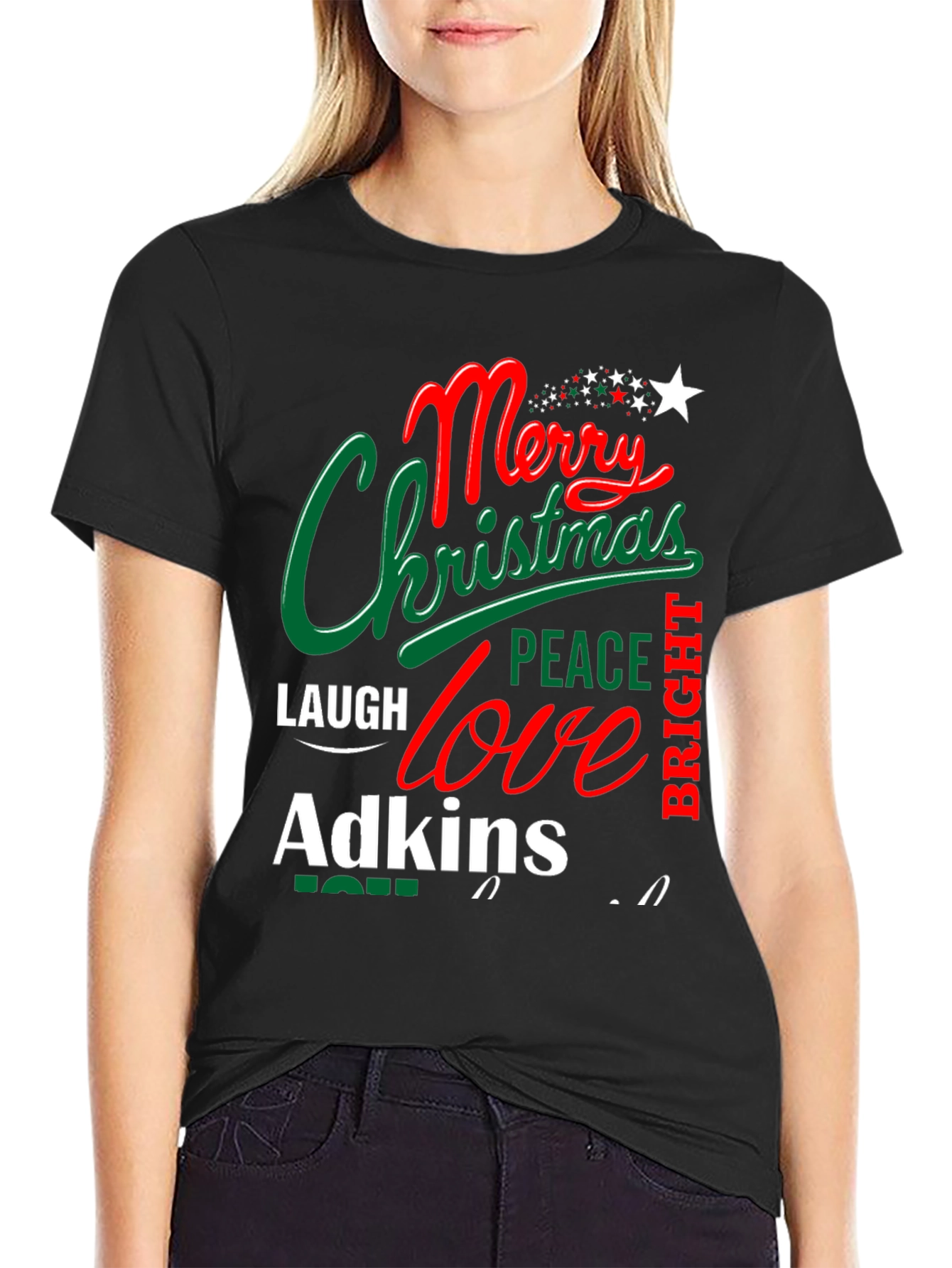 Merry Christmas Family Name T-Shirt