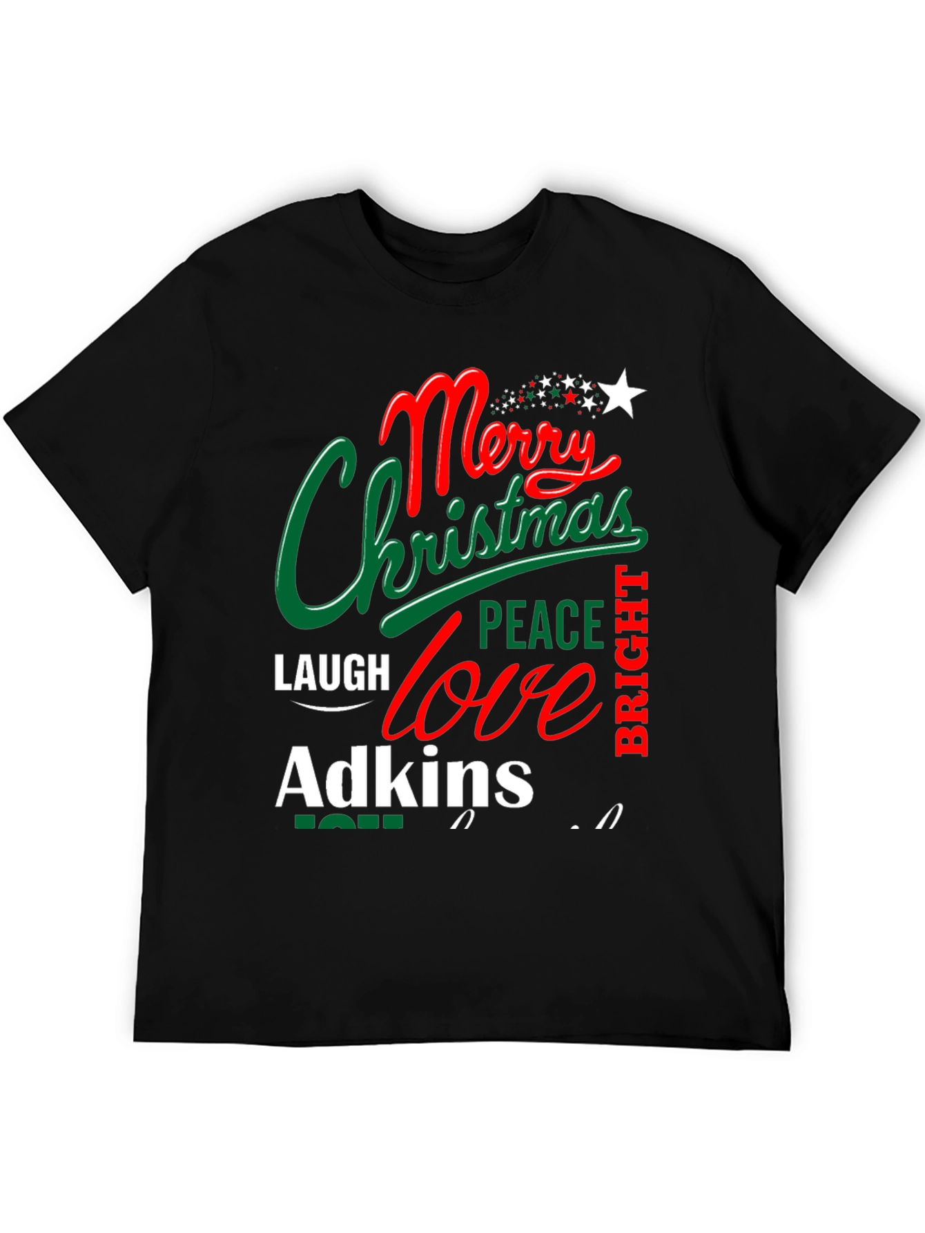 Merry Christmas Family Name T-Shirt