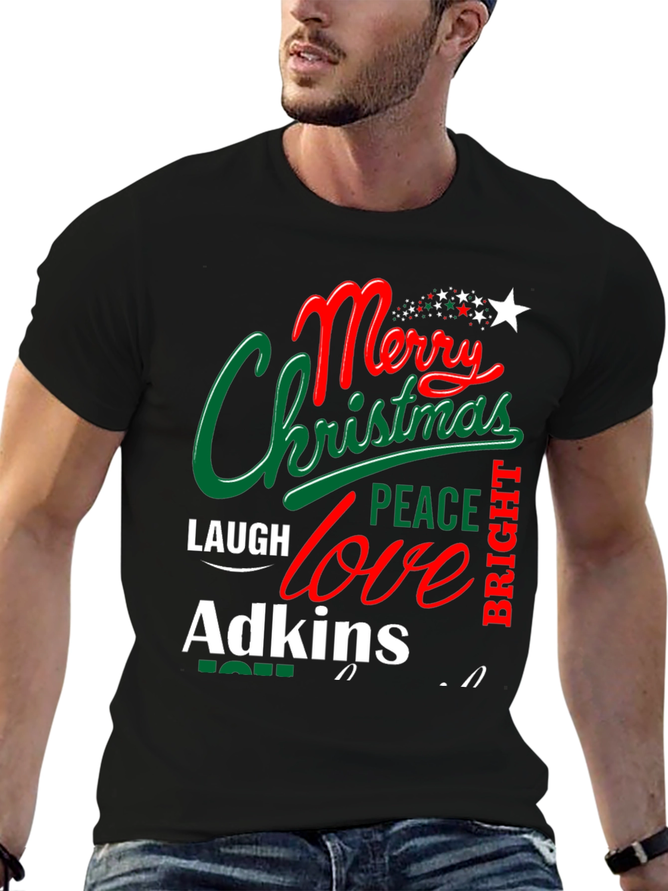 Merry Christmas Family Name T-Shirt