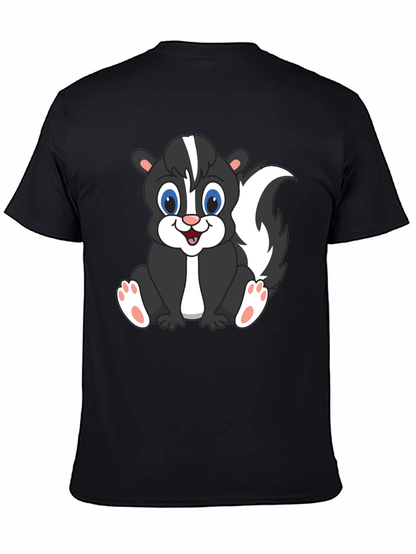 Cute Skunk Graphic T-Shirt - Black Unisex Tee