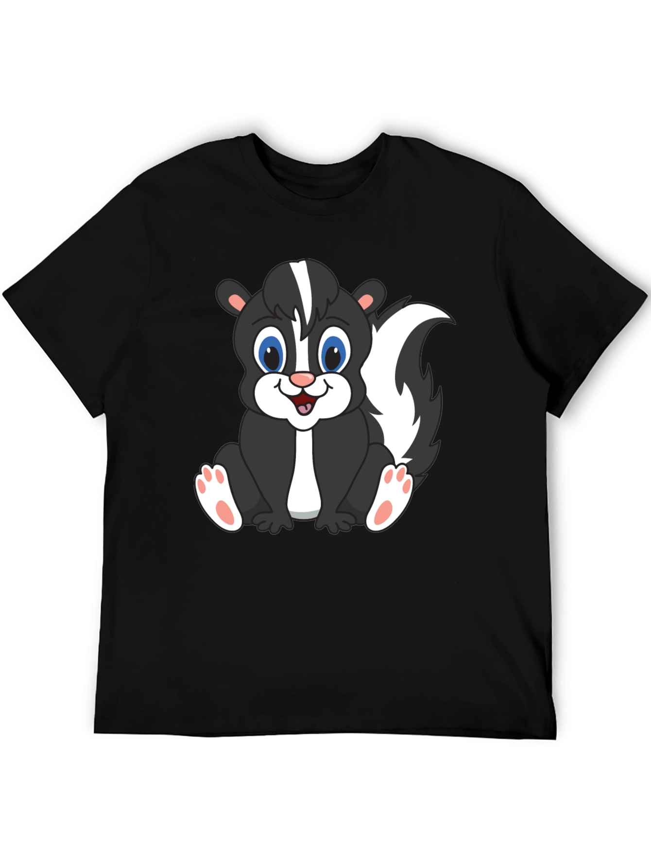 Cute Skunk Graphic T-Shirt - Black Unisex Tee